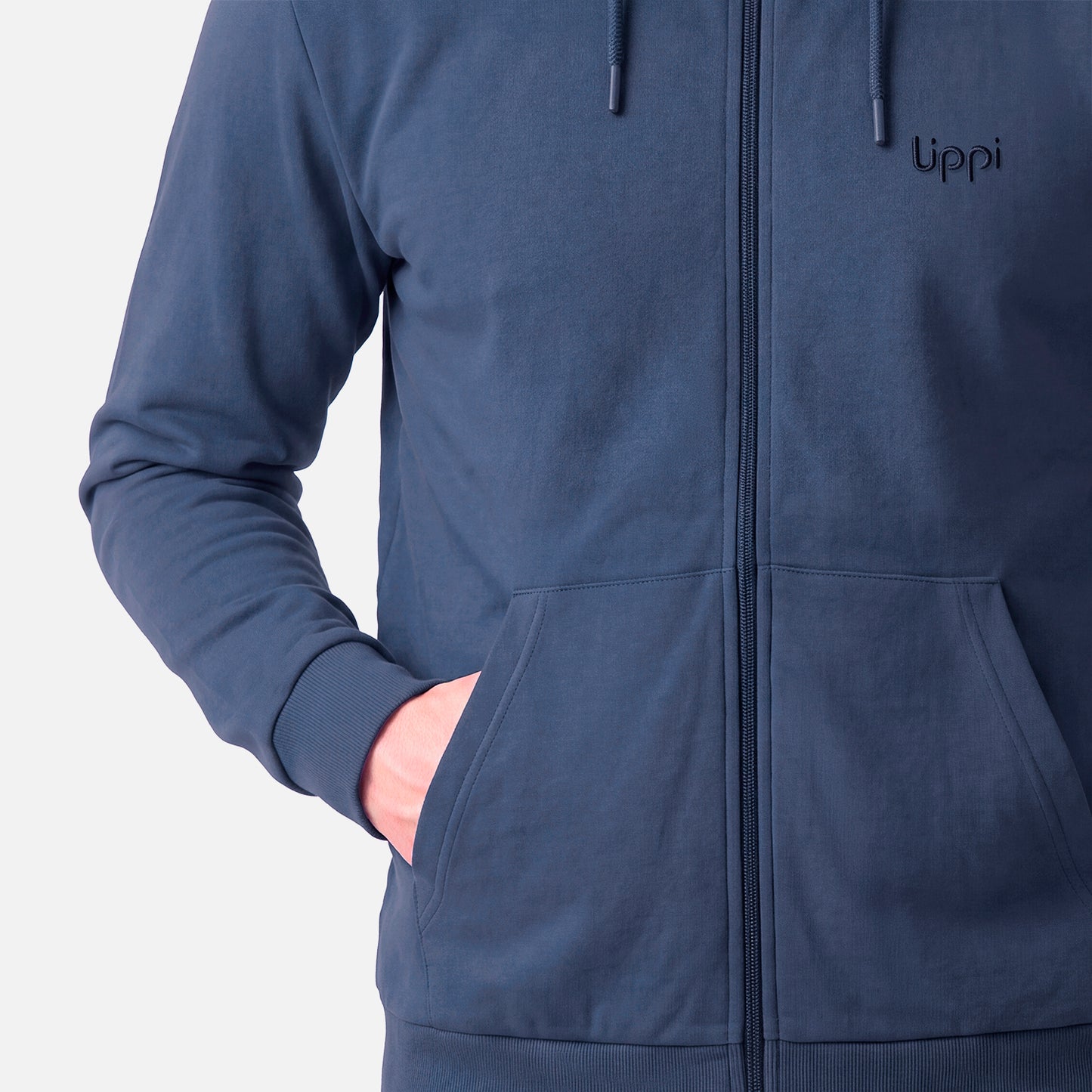 Polerón Hombre Ulmo Full Zip Hoody Sweatshirt Azul Oscuro Lippi