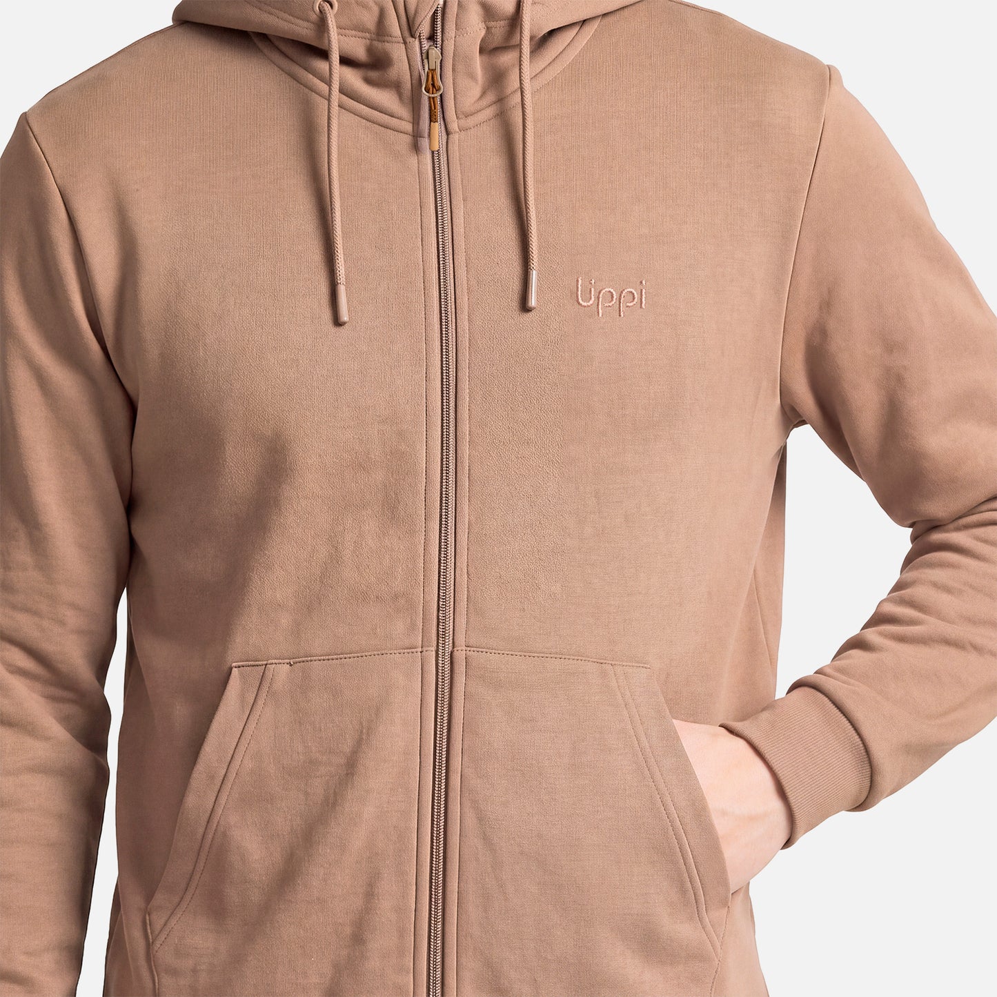 Polerón Hombre Ulmo Full Zip Hoody Sweatshirt Canela Lippi