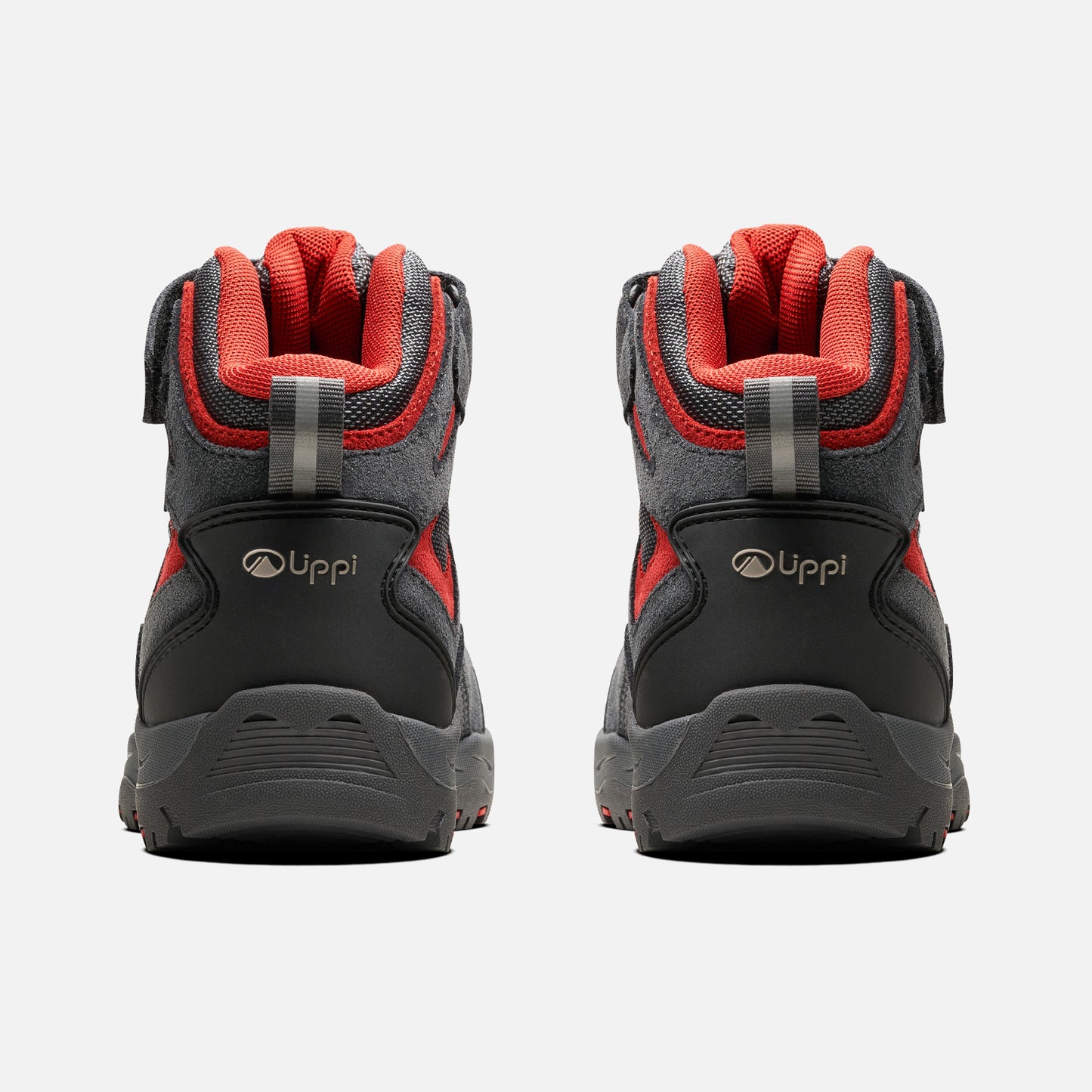 Botín Hombre Puelo Cs Hi Velcro Gris Medio / Rojo Oscuro Lippi