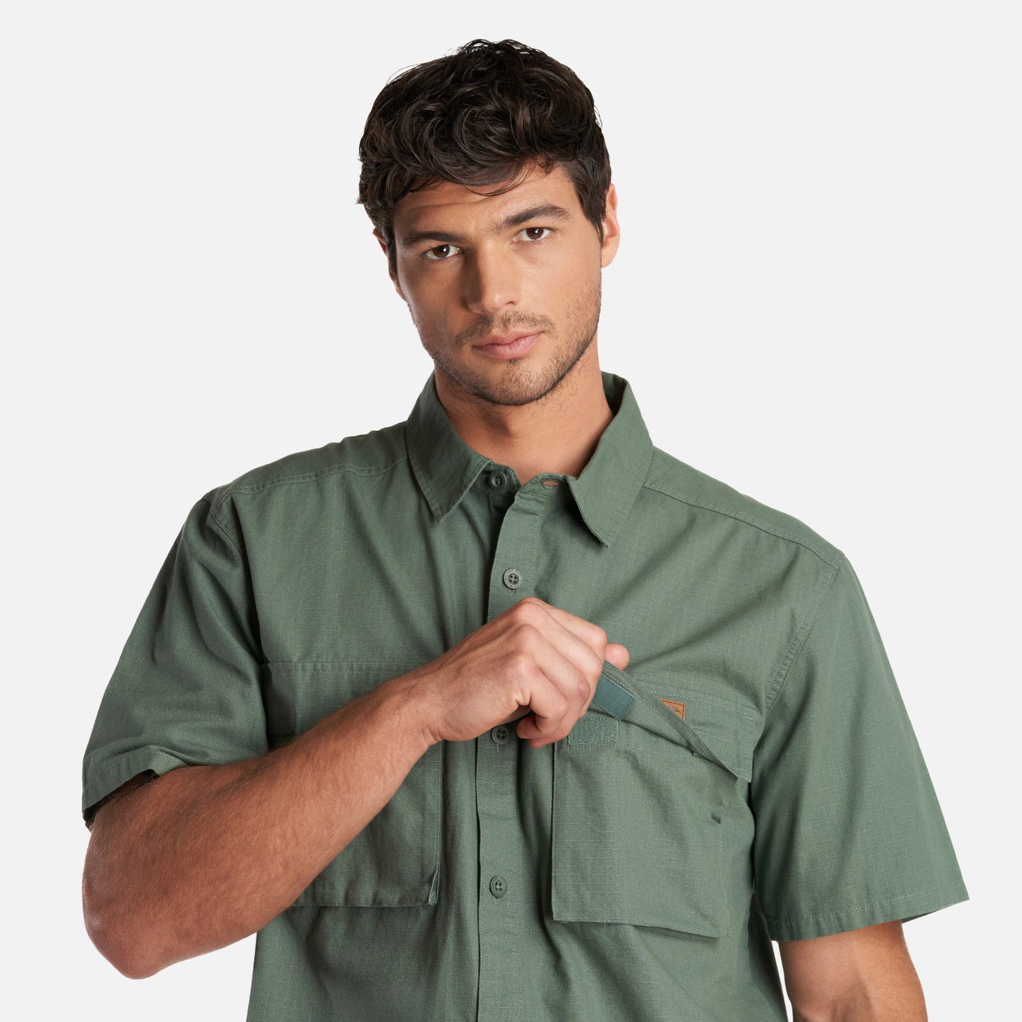 Camisa Hombre Safari Verde Musgo Haka Honu