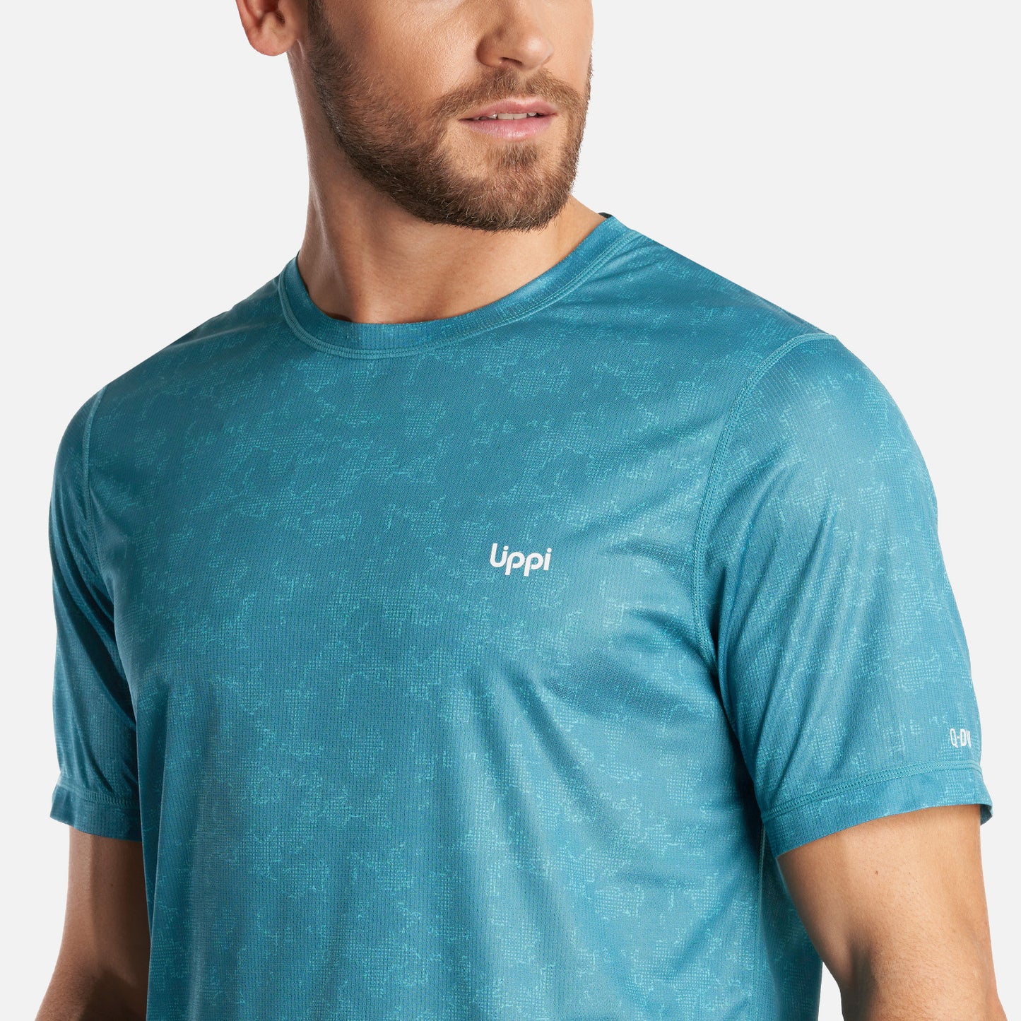 Polera Hombre Core Q-Dry T-Shirt Print Petroleo Lippi