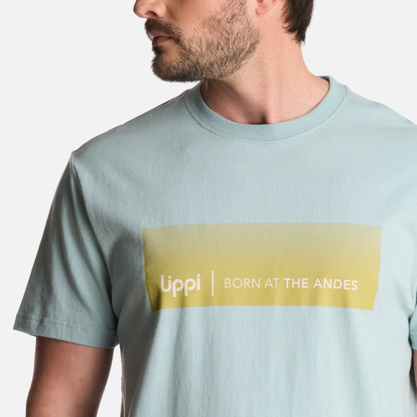 Polera Hombre Logo Lippi Front Print T-Shirt Celeste Lippi