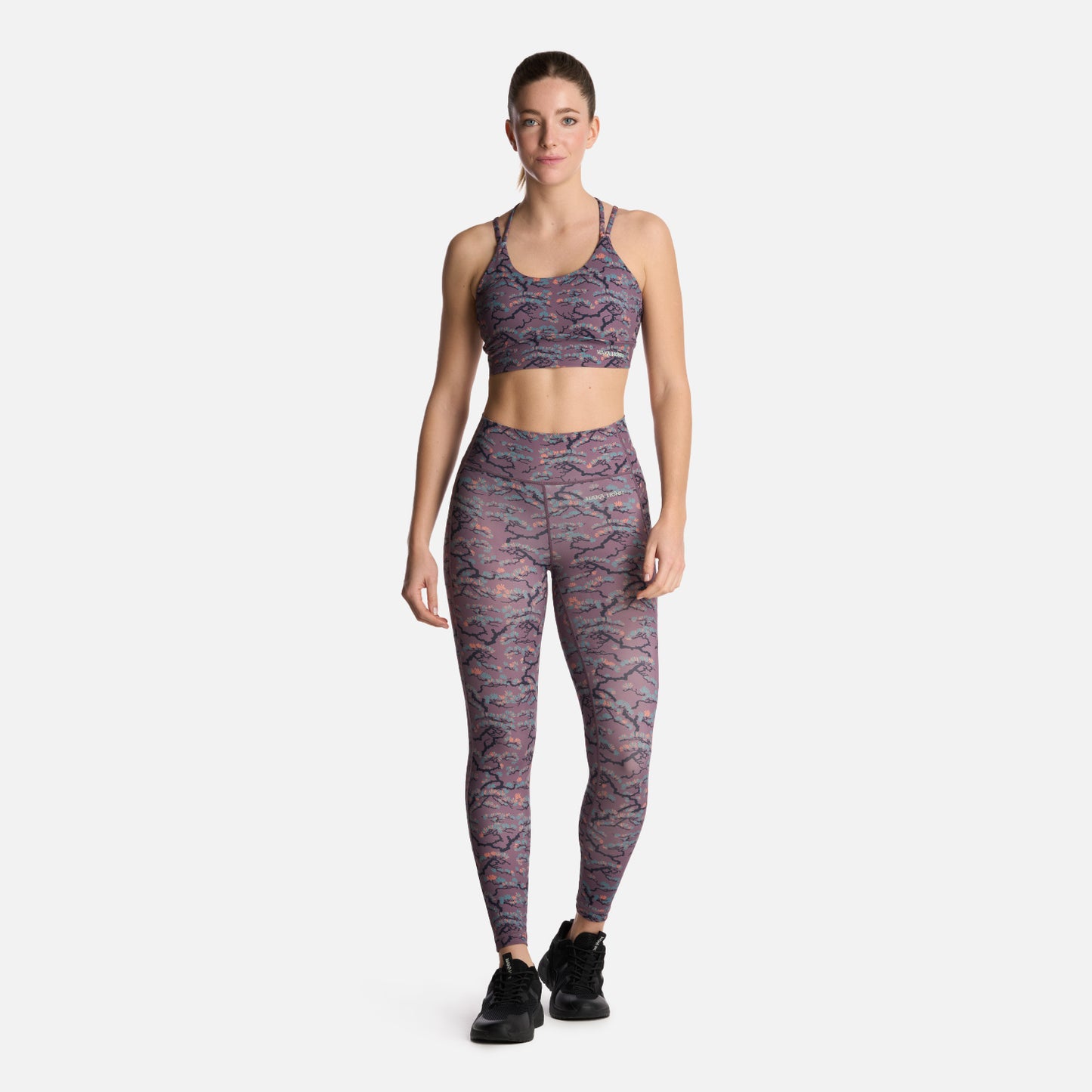 Calza Mujer Coihue Larga Print Morado Claro Haka Honu
