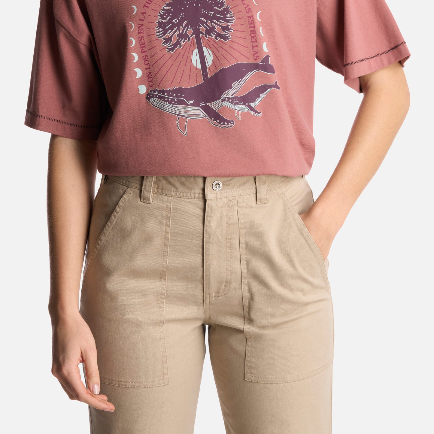 W Pantalón Comoandas Mujer Taupe 38