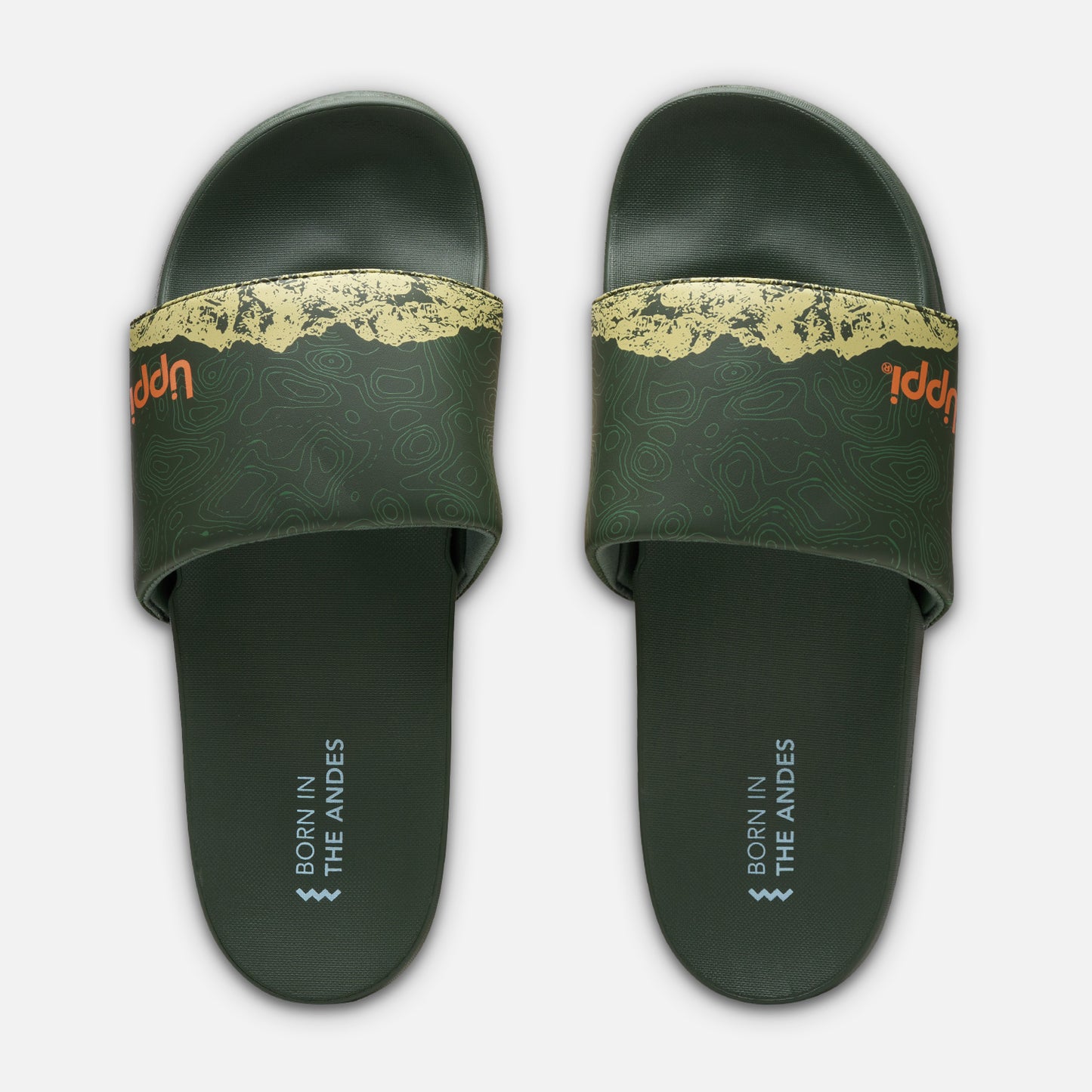 Sandalia Hombre Insigne Slide Print Verde Militar Lippi