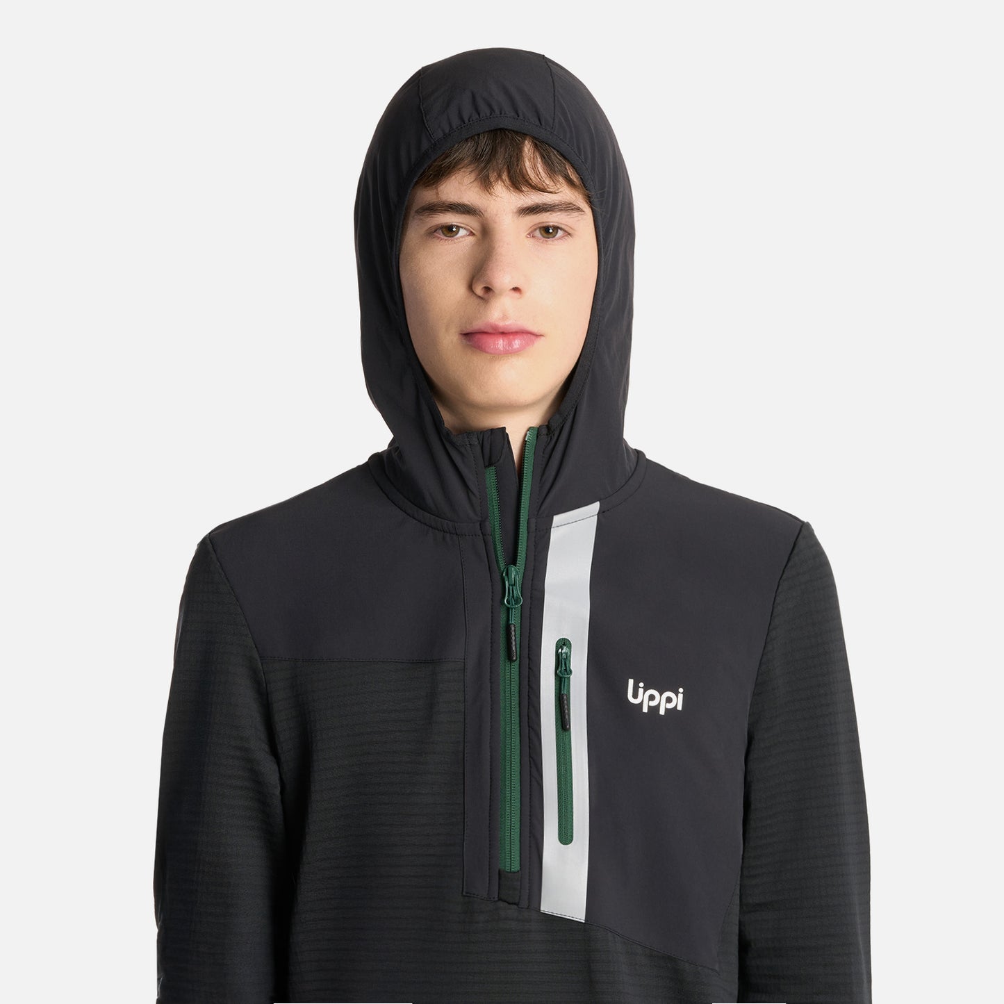 Polerón Teen Boy Karova 14 Zip Hoody Negro Lippi