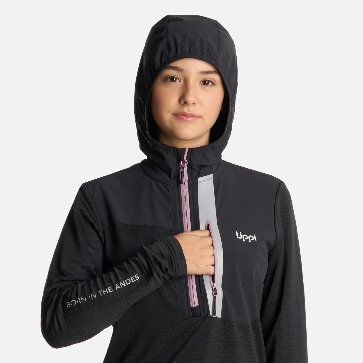 Polerón Teen Girl Karova 14 Zip Hoody Negro Lippi