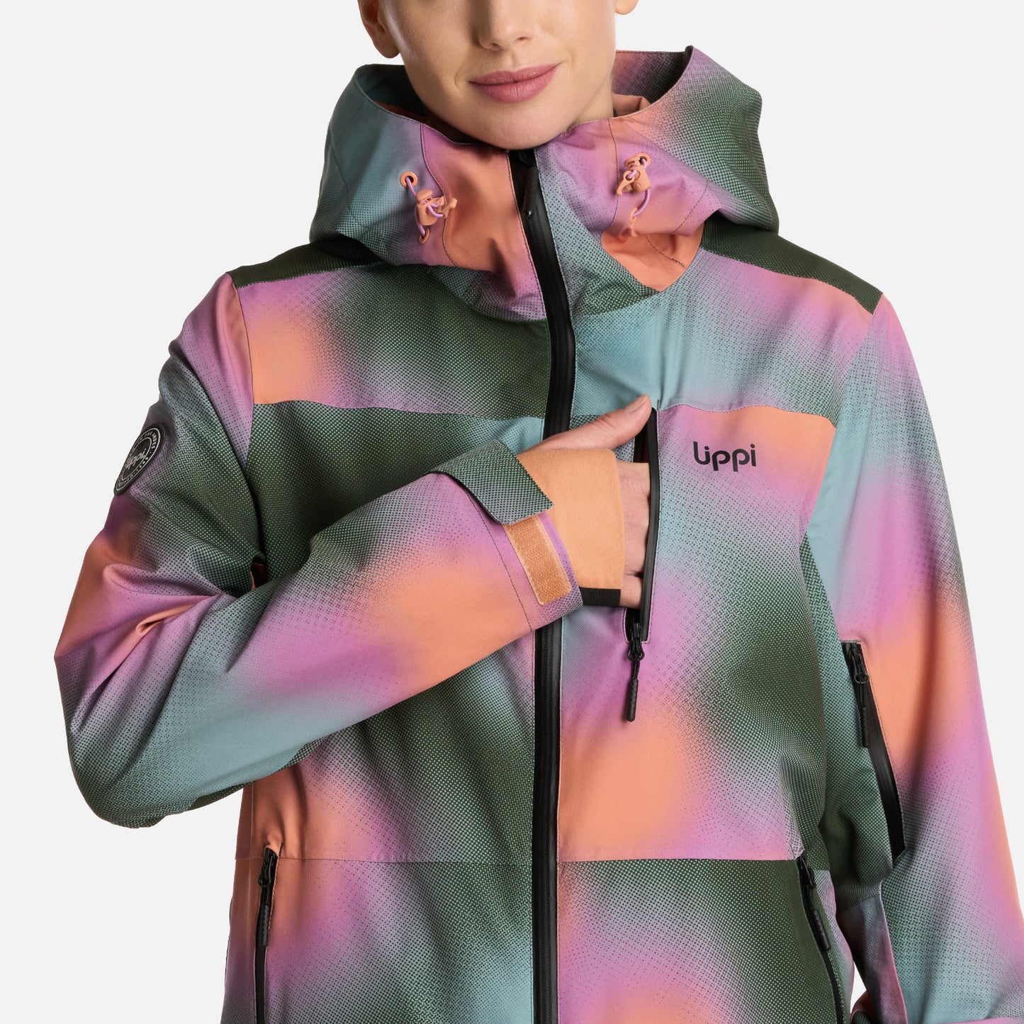 Chaqueta Mujer Sierra Nevada B-Dry Light Hoody Jacket Print Damasco Lippi