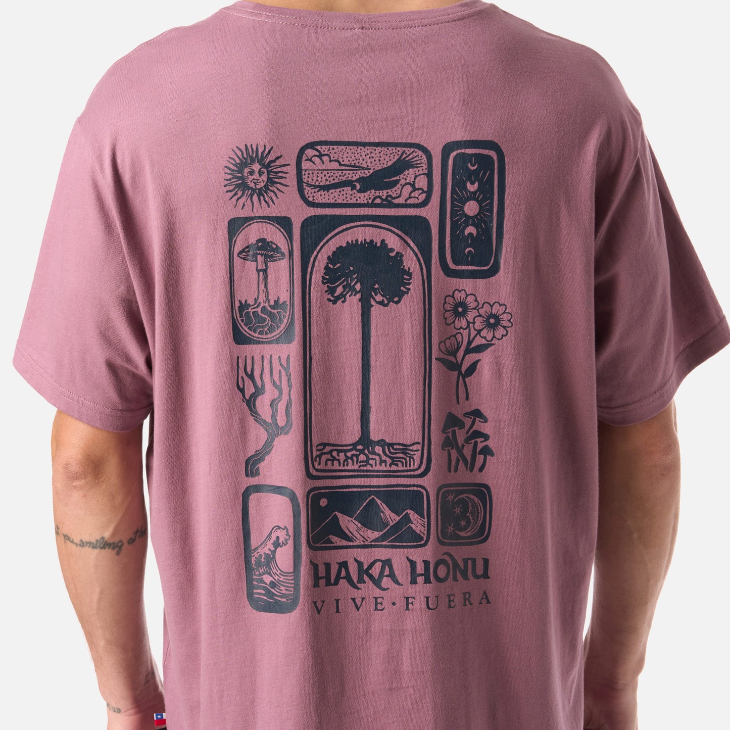 Polera Hombre Mosaicos Lila Haka Honu