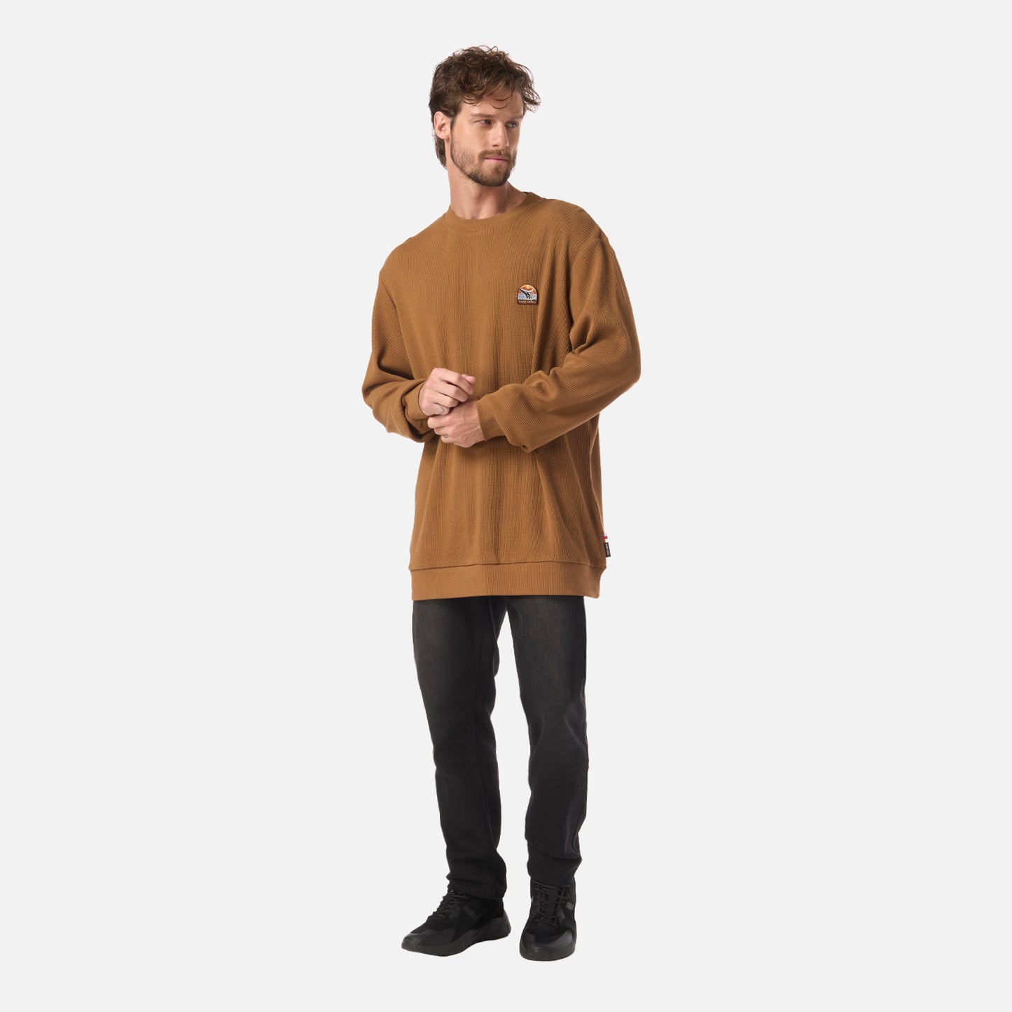 Polerón Hombre Eclipse Mostaza Oscuro Haka Honu