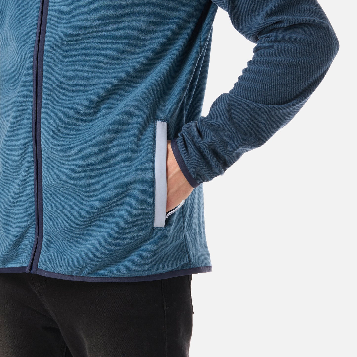 Polar Hombre Fireplace Full Zip Hoody Sweatshirt Azul Oscuro Lippi