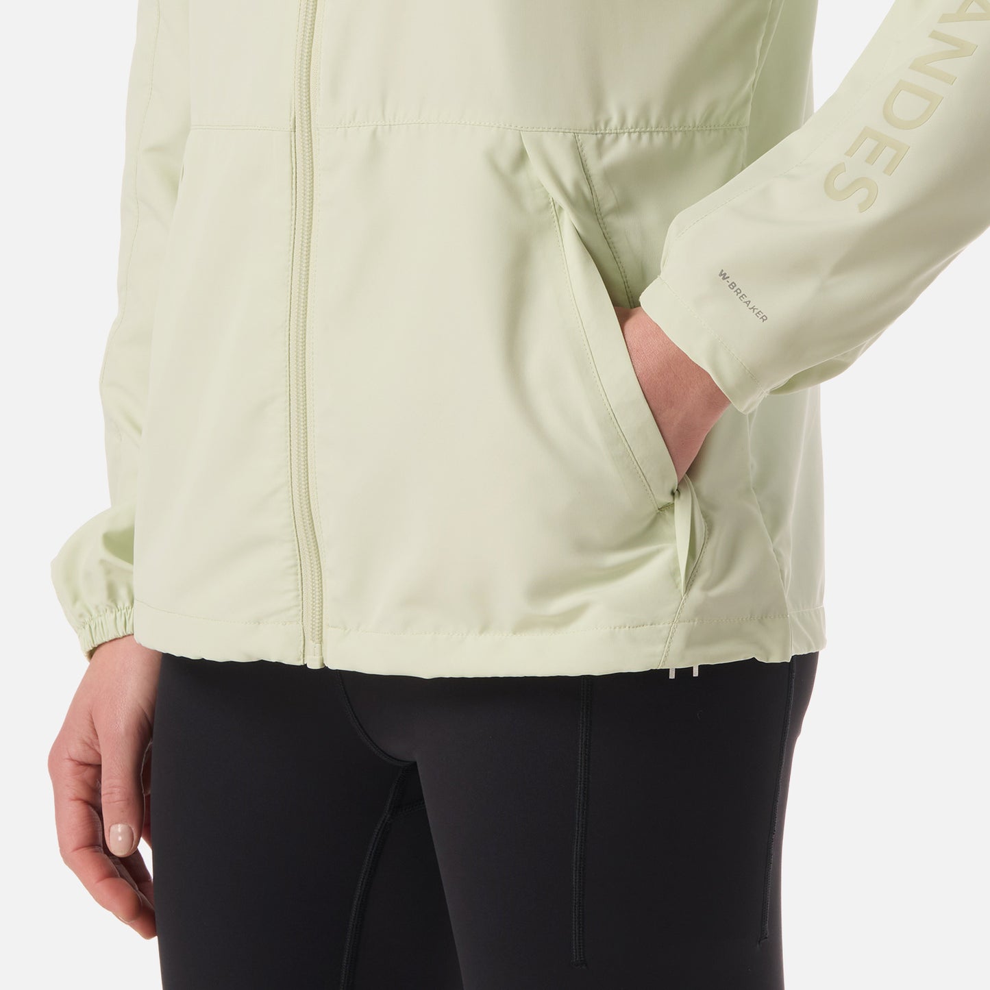 Chaqueta Mujer Nightfall Windbreaker Hoody Jacket Gris Claro / Verde Agua Lippi