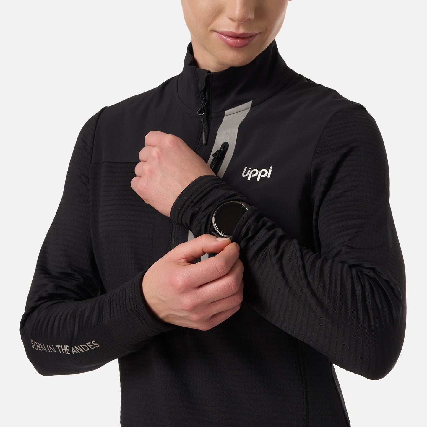 Polerón Mujer Karova Nano-F 1/4 Zip Negro Lippi