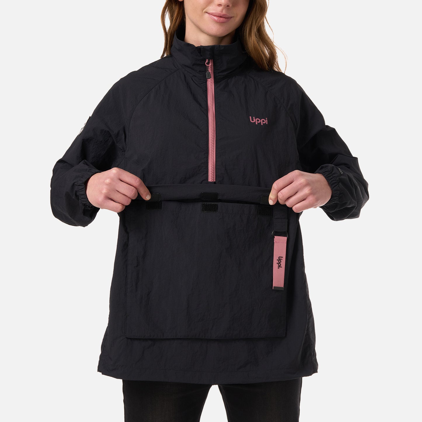 Chaqueta Mujer WindCity WindBreaker 1/4 Zip Jacket Negro Lippi