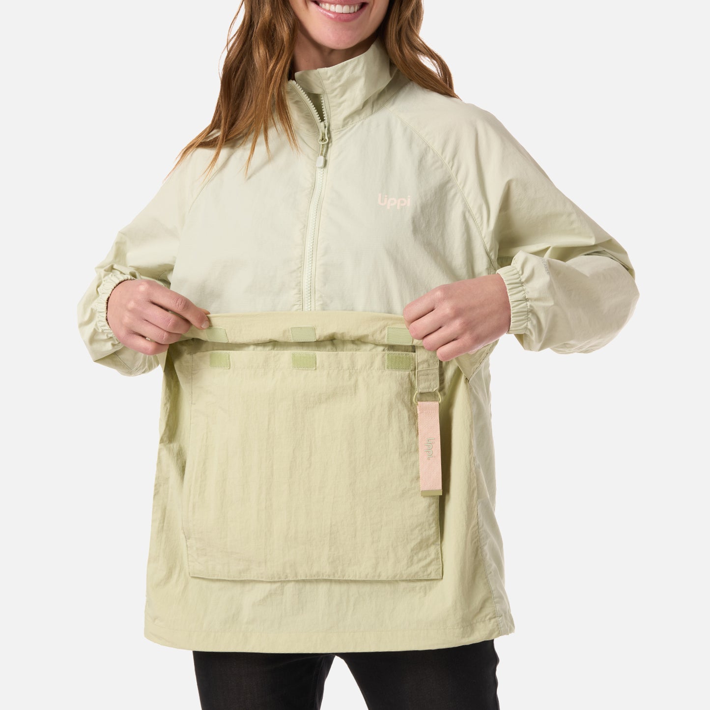 Chaqueta Mujer WindCity WindBreaker 1/4 Zip Jacket Verde Claro Lippi