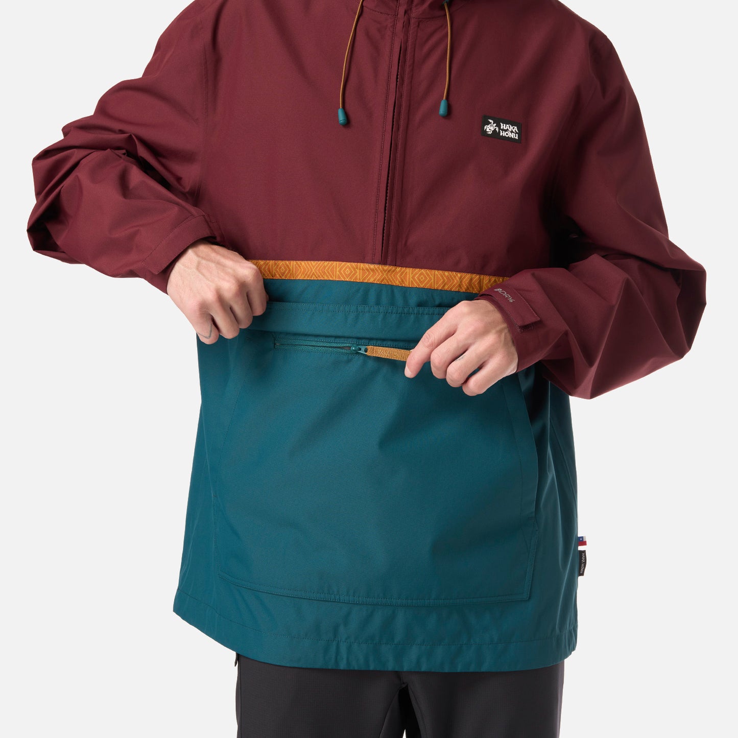 Chaqueta Hombre Viento Norte 14 Zip Burdeo Haka Honu