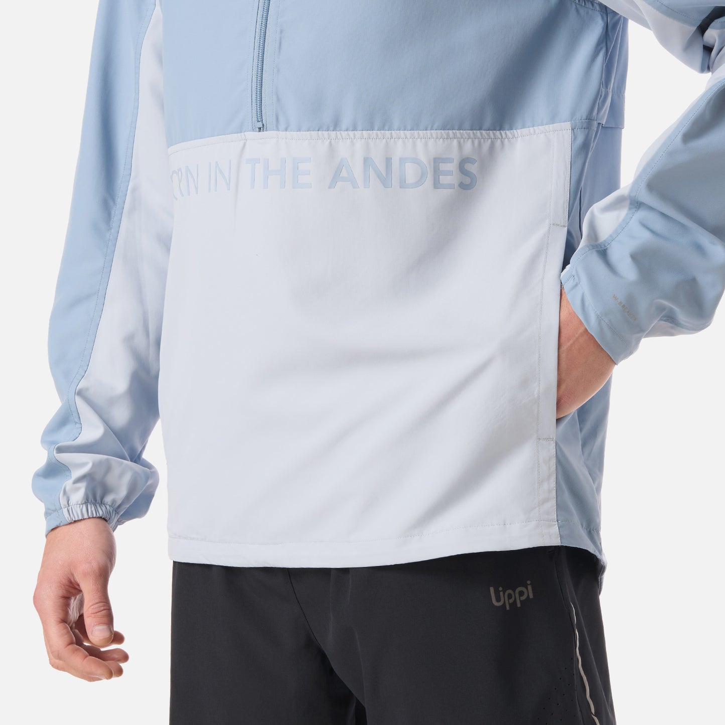 Chaqueta Hombre Nightfall Windbreaker 1/4 Zip Hoody Jacket Azul Piedra Lippi