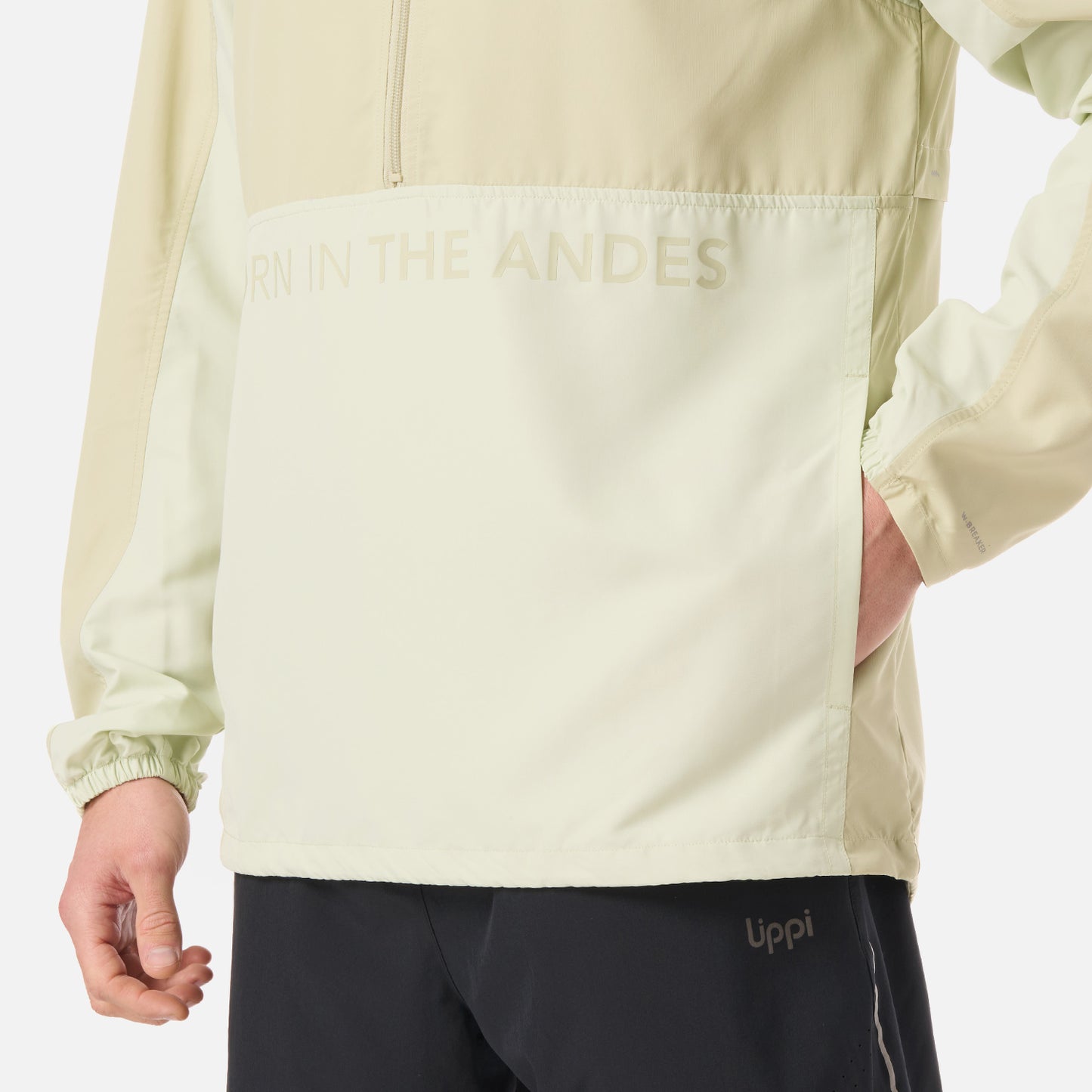 Chaqueta Hombre Nightfall Windbreaker 1/4 Zip Hoody Jacket Verde Manzana Lippi