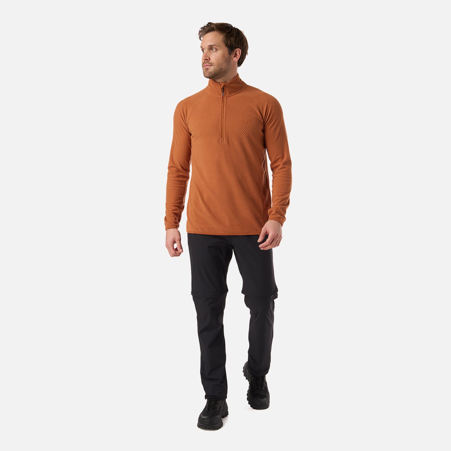 Polerón Hombre Jacaranda Nano-F 1/4 Zip Terracota Lippi