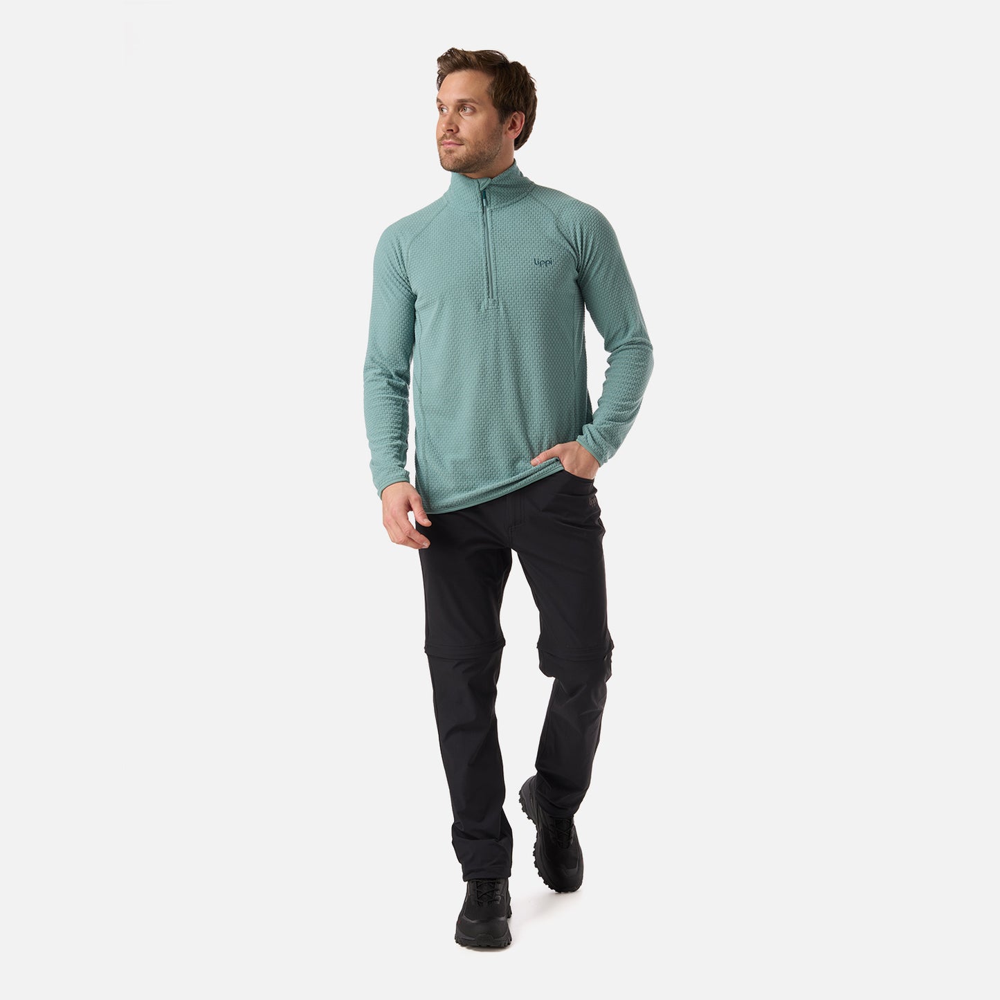 Polerón Hombre Jacaranda Nano-F 1/4 Zip Turquesa Lippi