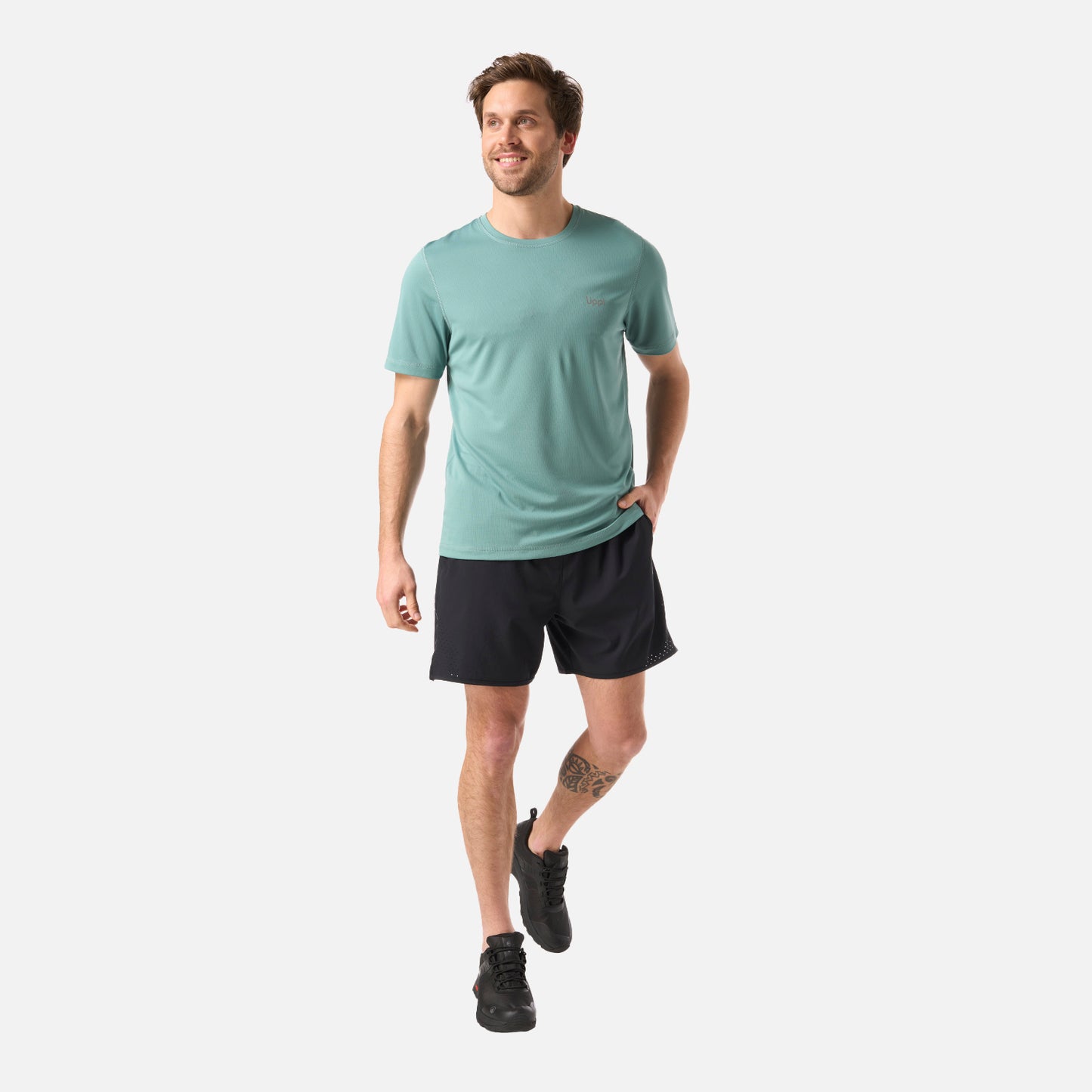 Polera Hombre Core Q-Dry T-Shirt Turquesa Lippi