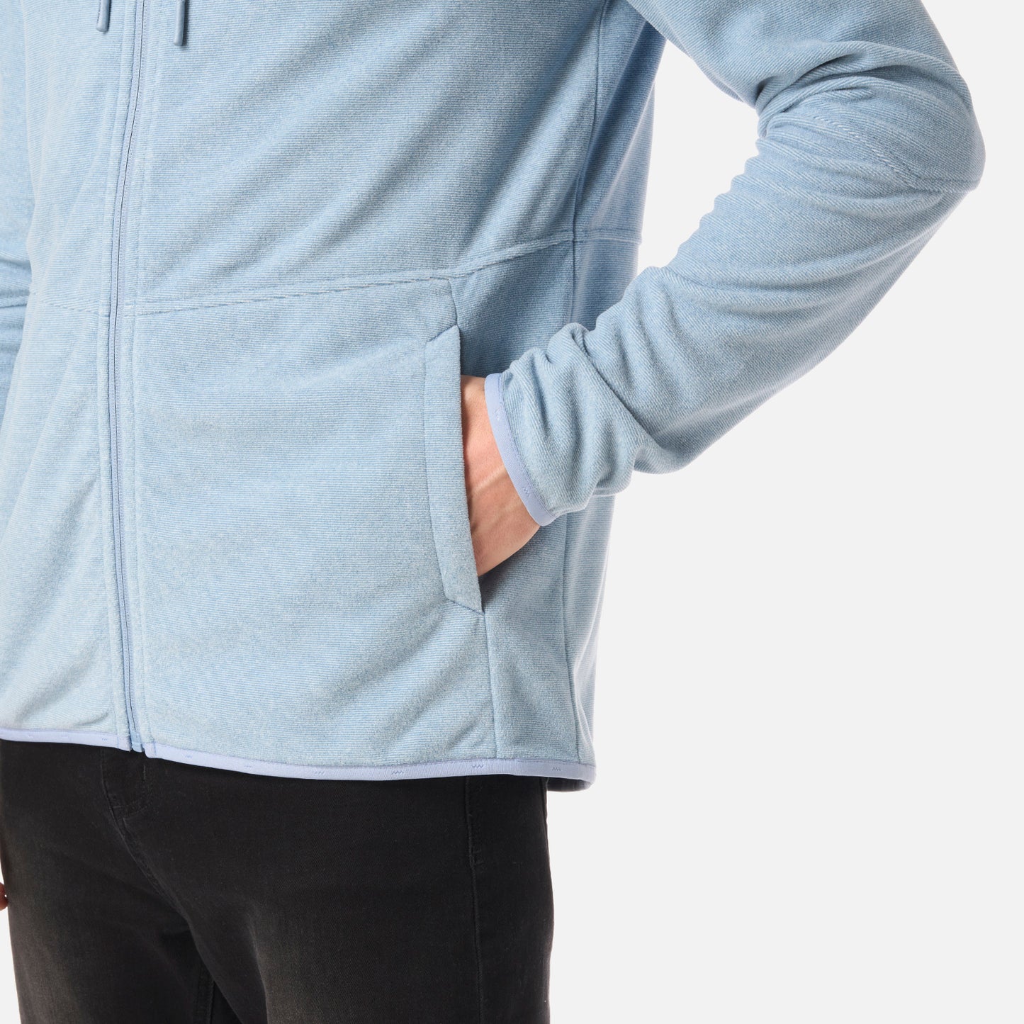 Polar Hombre Stripes Nano-F Full Zip Hoody Azul Piedra Lippi