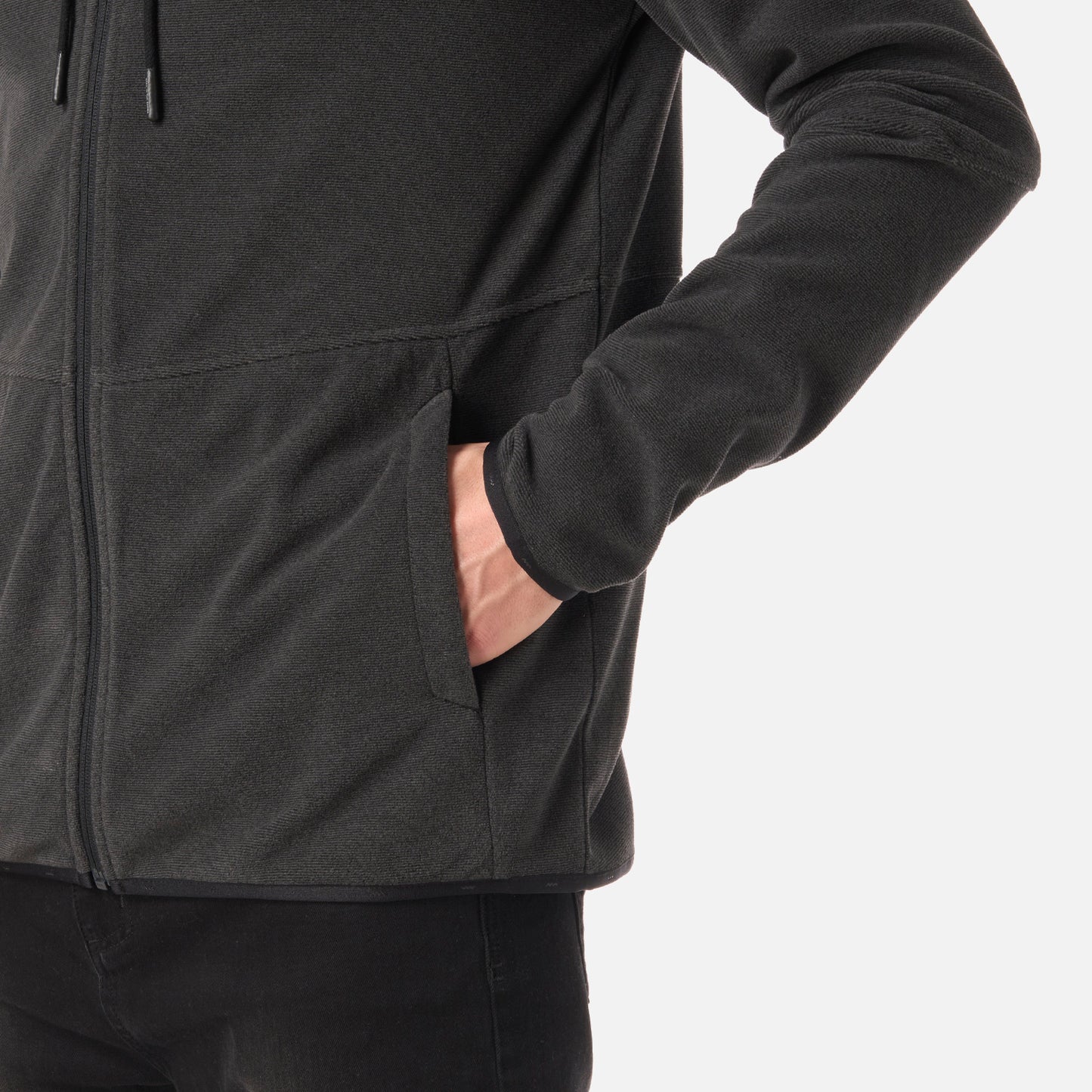 Polar Hombre Stripes Nano-F Full Zip Hoody Negro Lippi