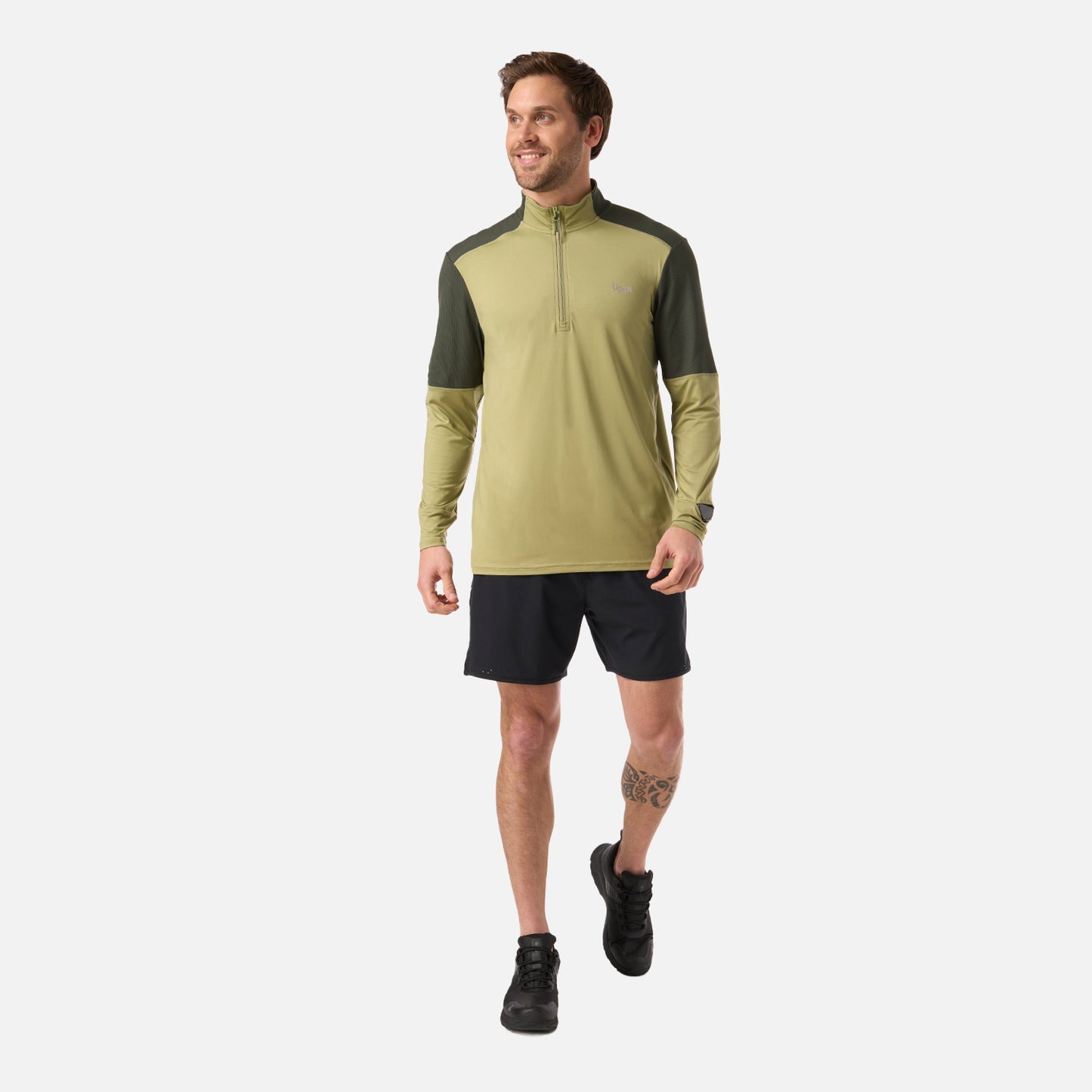 Polerón Hombre Puerto Trucco 1/4 Zip Verde Lippi