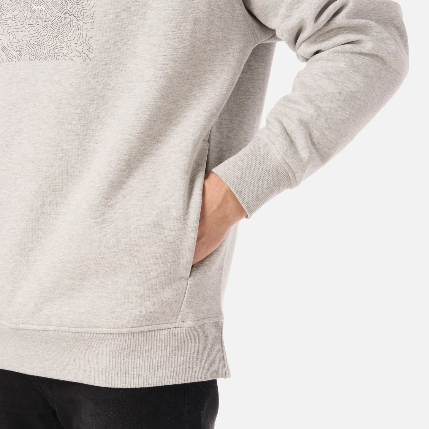 Polerón Hombre Insigne Hoody Sweatshirt Front Print Gris Melange Lippi