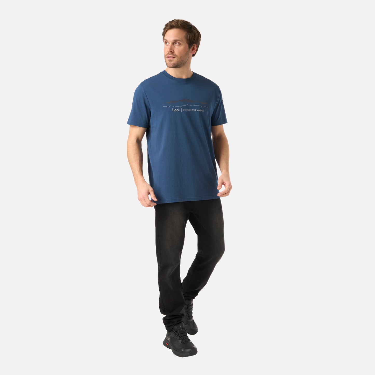 Polera Hombre Logo Lippi Front Print T-Shirt Azul Oscuro Lippi