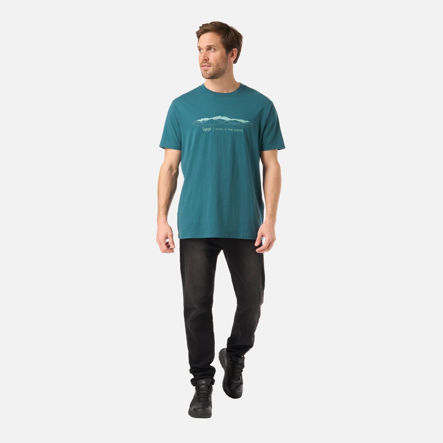 Polera Hombre Logo Lippi Front Print T-Shirt Petroleo Oscuro Lippi