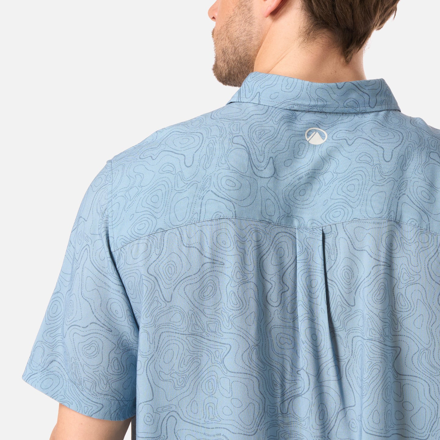 Camisa Hombre SeaSide Short Sleeve Shirt Print Azul Piedra Lippi