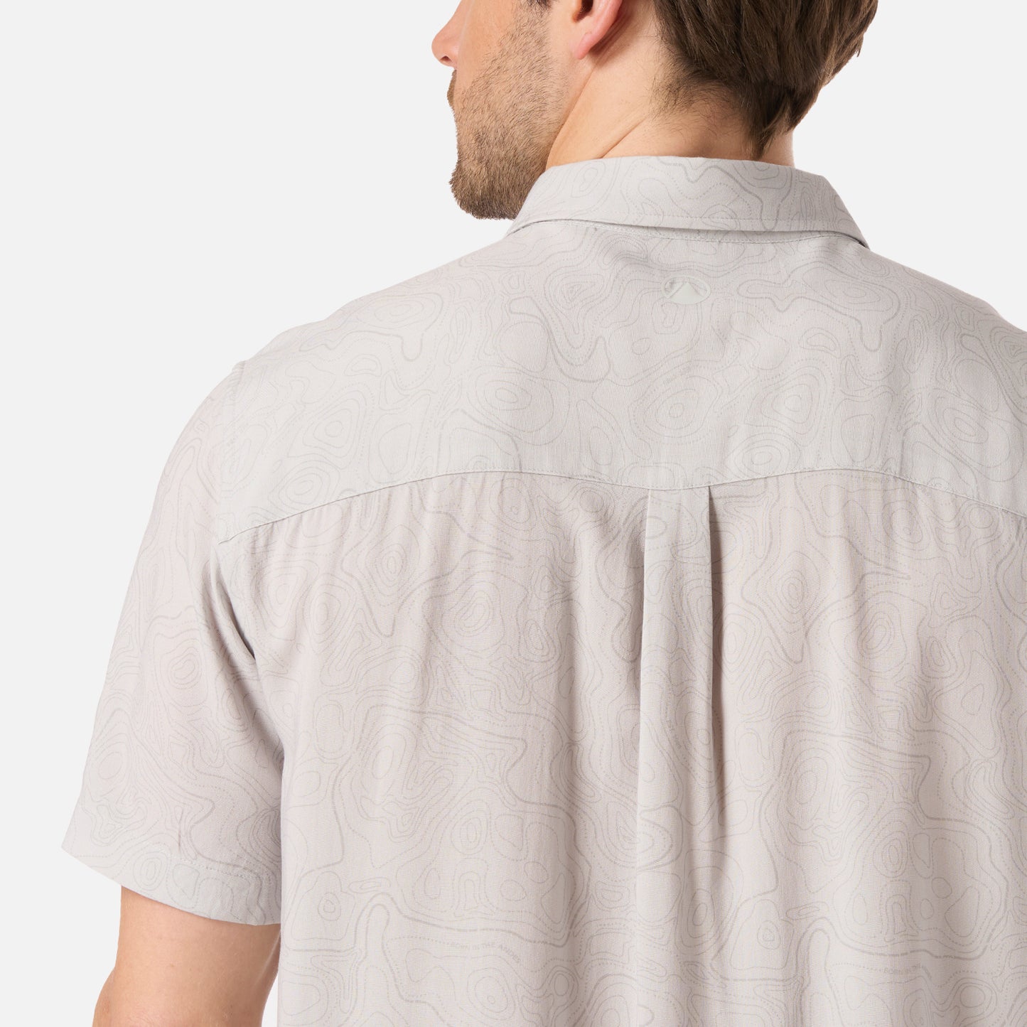 Camisa Hombre SeaSide Short Sleeve Shirt Print Gris Claro Lippi