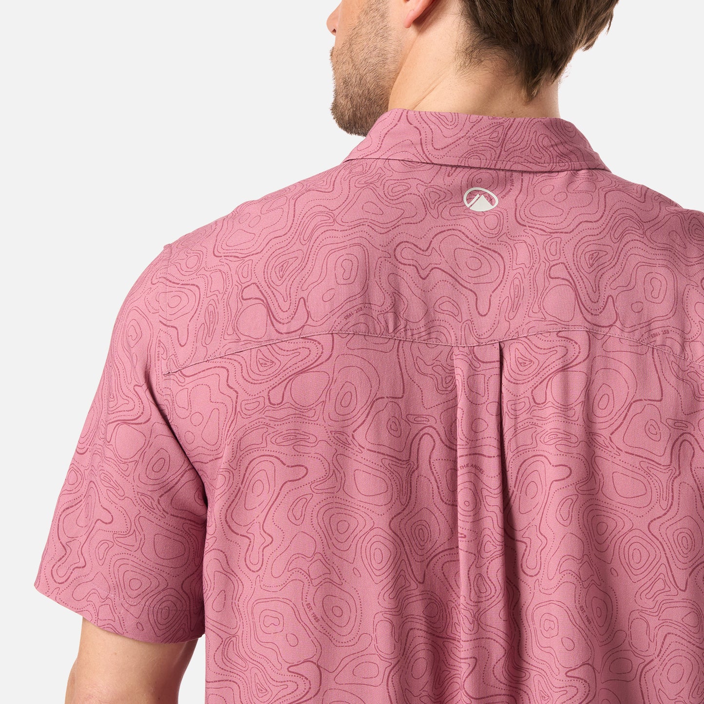 Camisa Hombre SeaSide Short Sleeve Shirt Print Rosa Oscuro Lippi