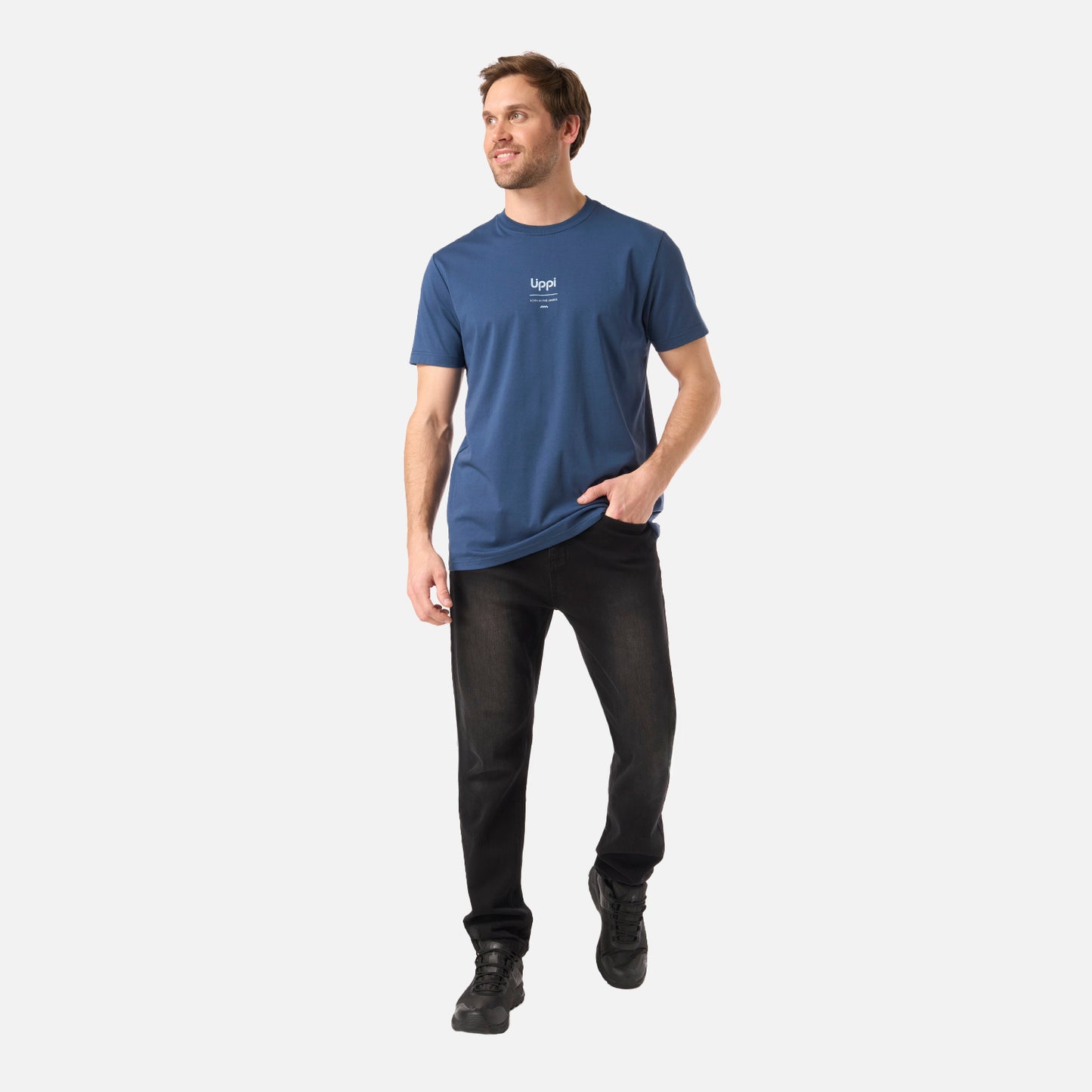 Polera Hombre Ulmo Mid Point Sorona T-Shirt Azul Oscuro Lippi