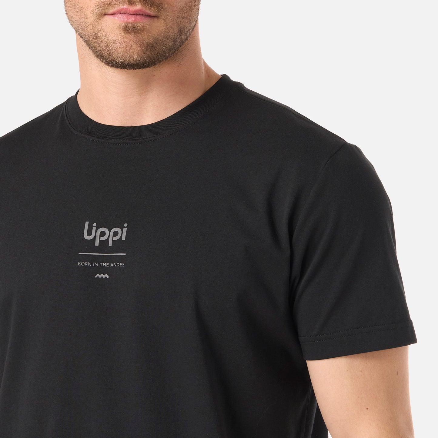 Polera Hombre Ulmo Mid Point Sorona T-Shirt Negro Lippi