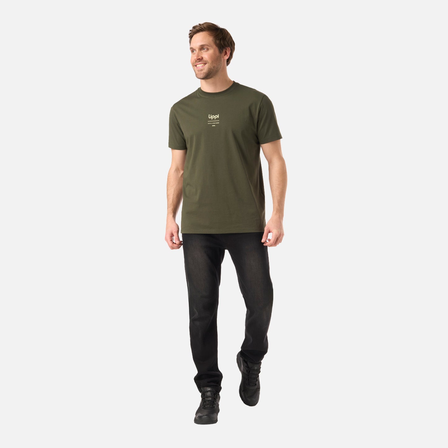 Polera Hombre Ulmo Mid Point Sorona T-Shirt Verde Musgo Lippi
