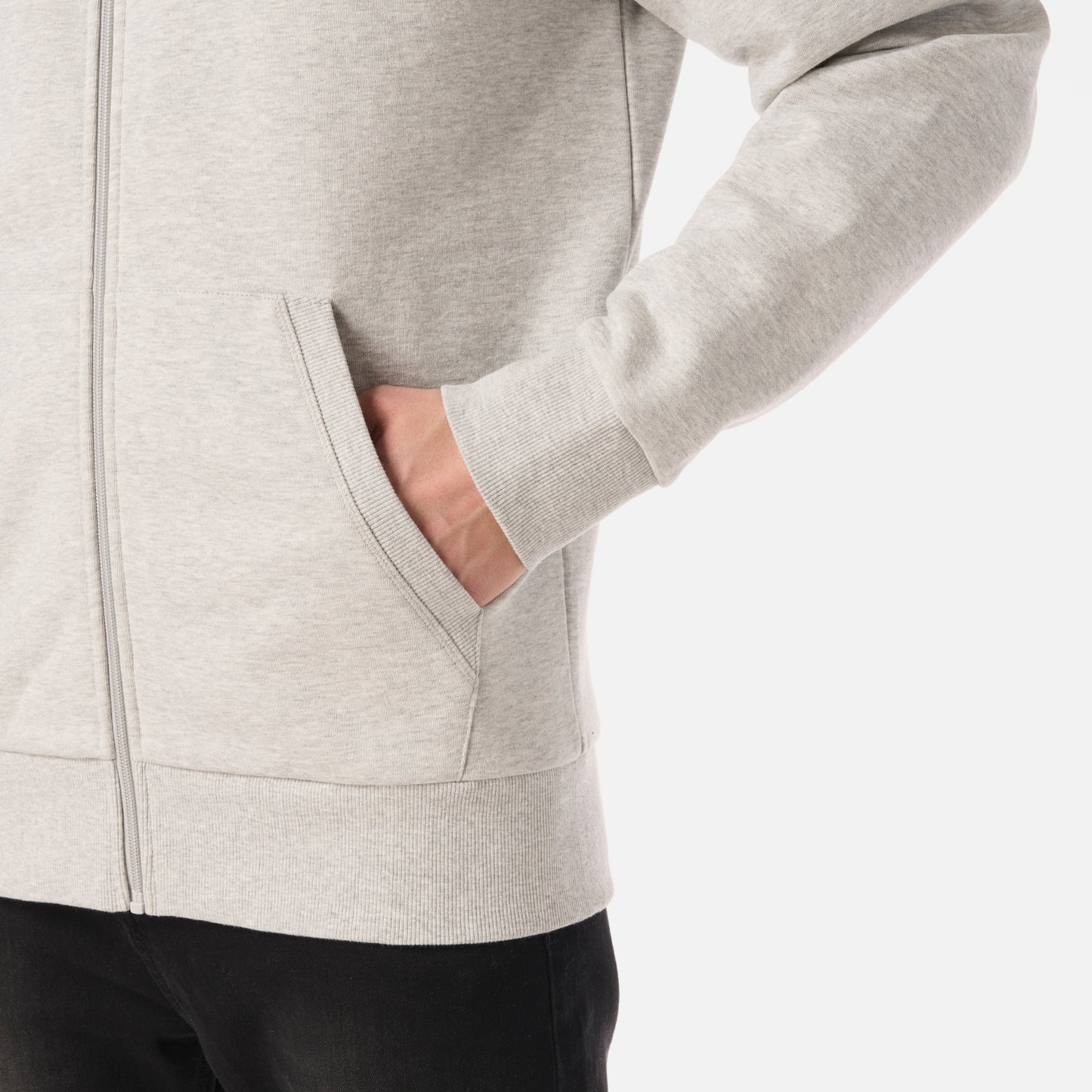 Polerón Hombre Ulmo Full Zip Hoody Sweatshirt Gris Melange Lippi