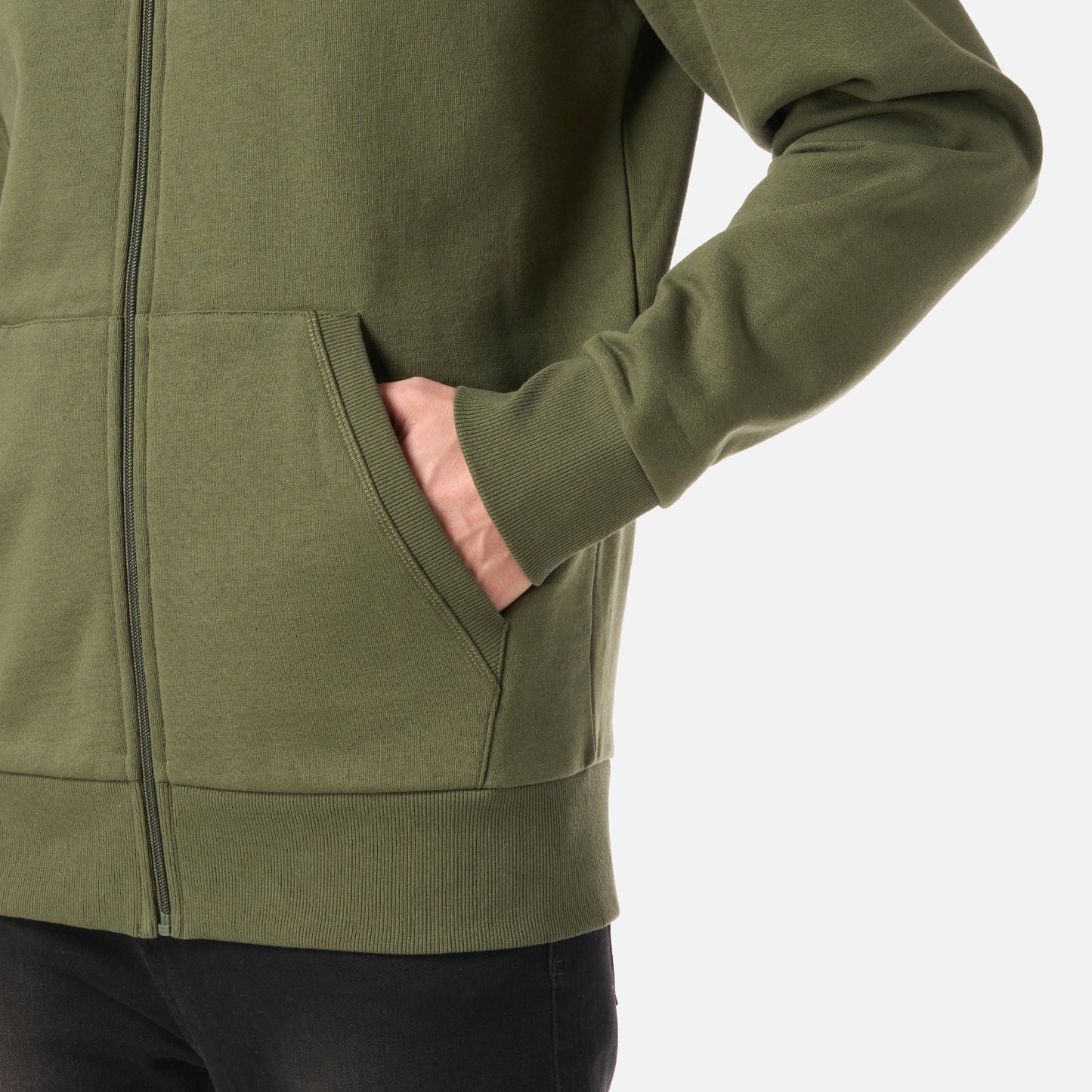 Polerón Hombre Ulmo Full Zip Hoody Sweatshirt Verde Musgo Lippi