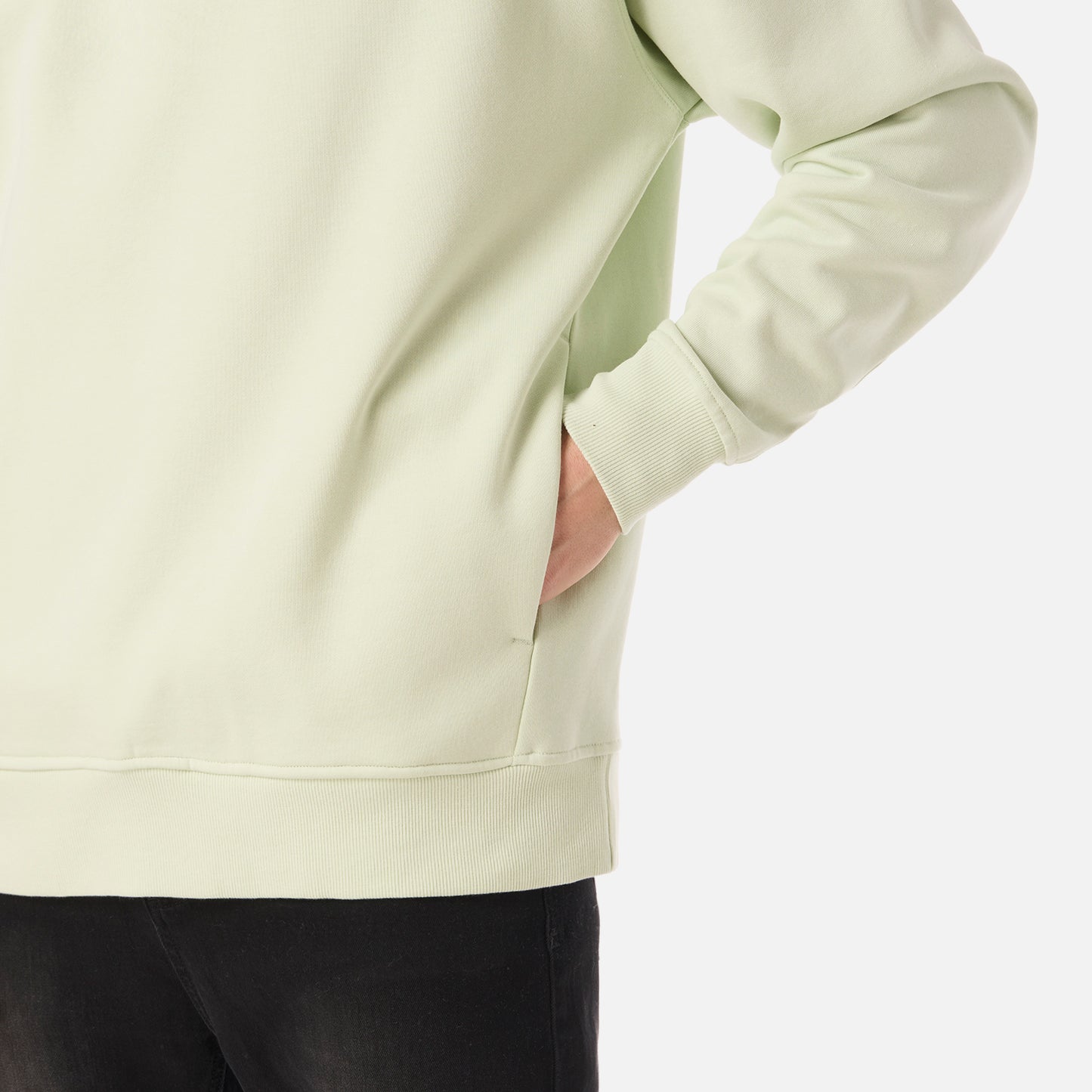 Polerón Hombre Ulmo Hoody Sweatshirt Gris Claro / Verde Agua Lippi