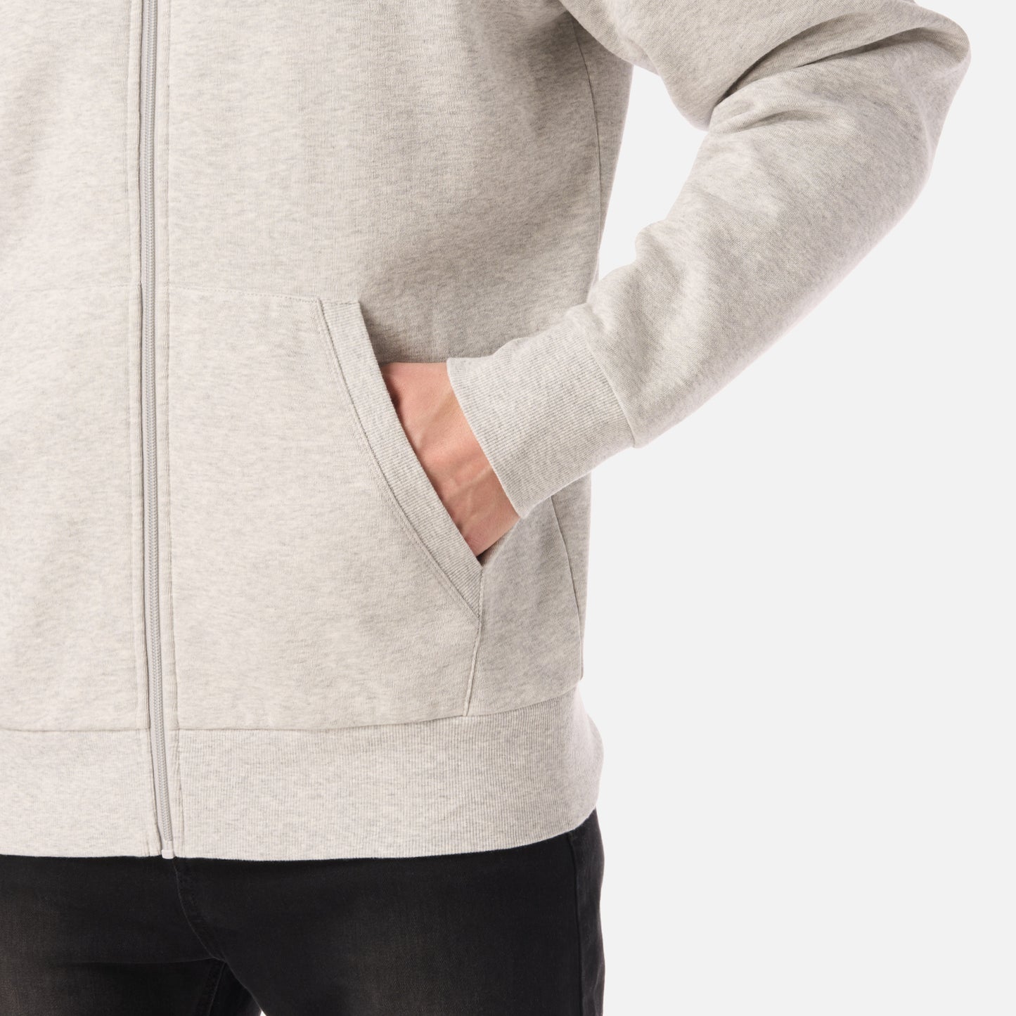 Polerón Hombre Ulmo Light Full Zip Hoody Sweatshirt Gris Melange Lippi