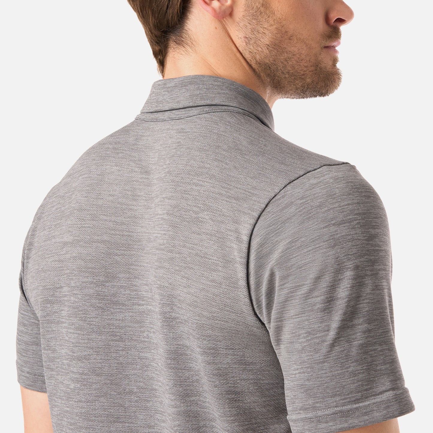 Polera Hombre B-Classic Seamless Polo Gris Melange Lippi