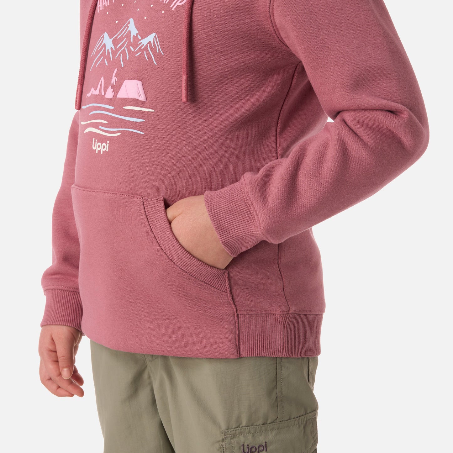 Polerón Niña Insigne Hoody Sweatshirt Rosa Oscuro Lippi