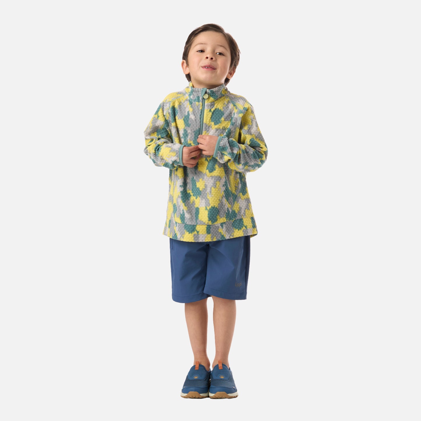 Polerón Niño Saltamontes Nano-F 1/4 Zip Print Turquesa Lippi