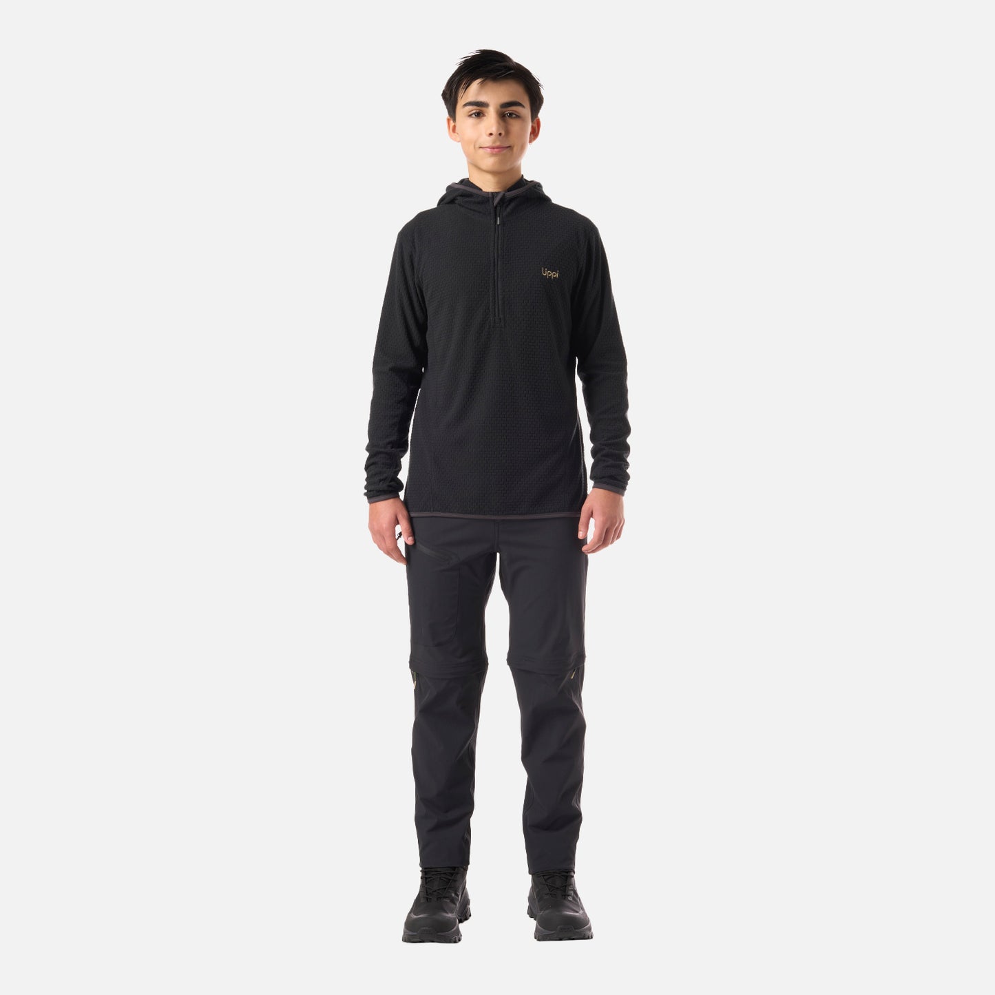 Polerón Teen Boy Mild Nano-F 1/4 Zip Hoody Negro Lippi