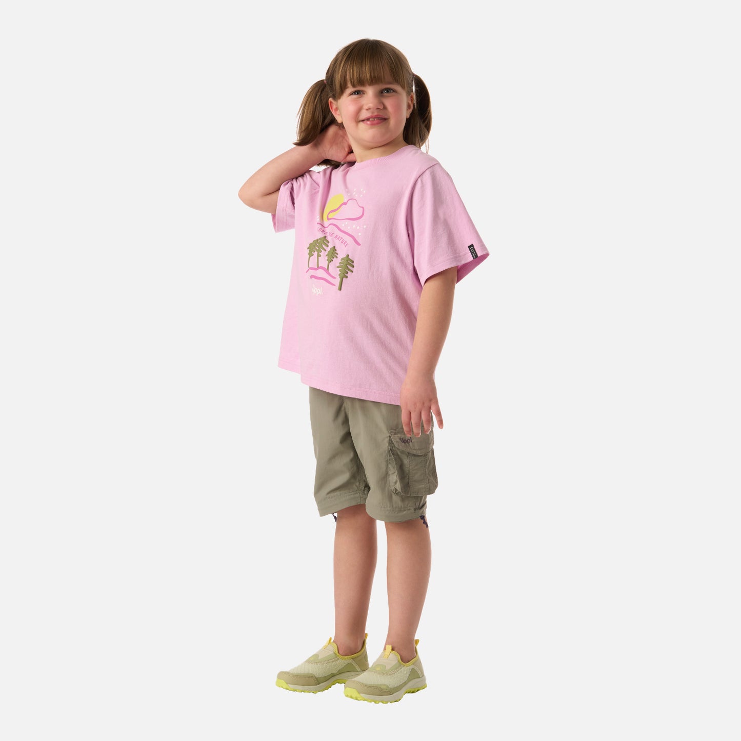 Polera Niña Explore Oversize T-Shirt Rosa Lippi
