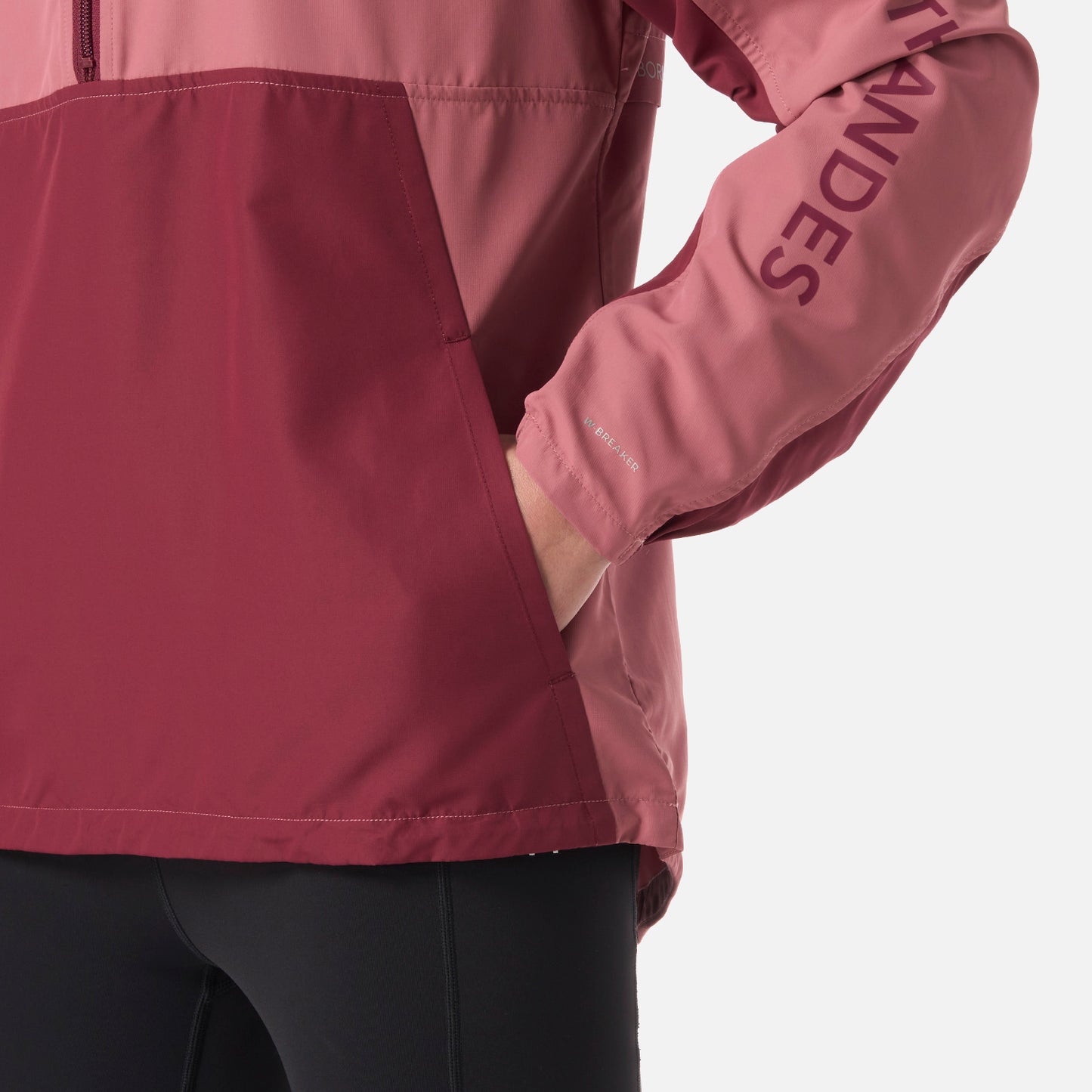 Chaqueta Mujer Nightfall Windbreaker 1/4 Zip Hoody Jacket Rosado Oscuro Lippi