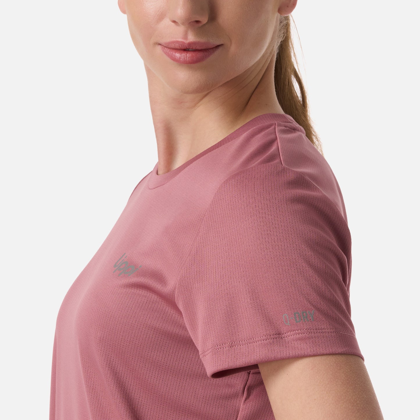 Polera Mujer Core Q-Dry T-Shirt Rosa Oscuro Lippi