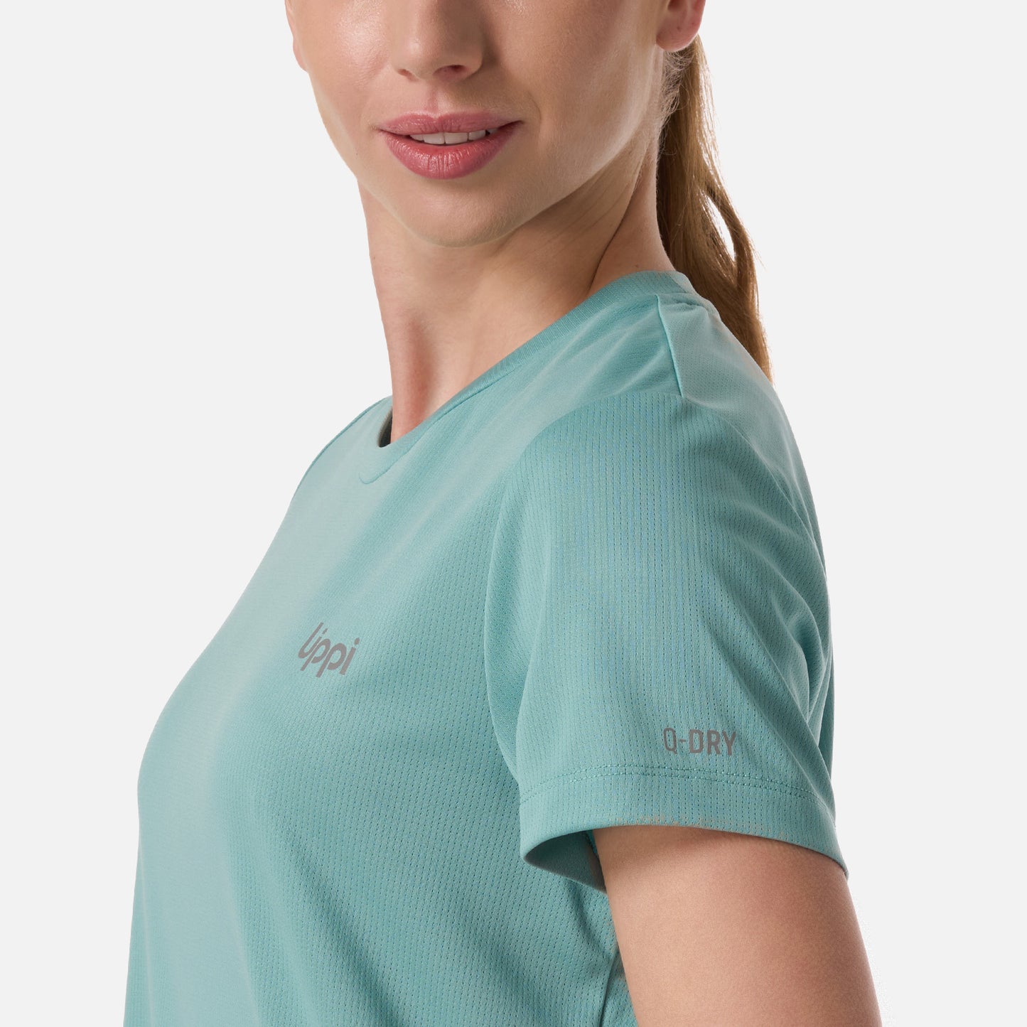 Polera Mujer Core Q-Dry T-Shirt Turquesa Claro Lippi