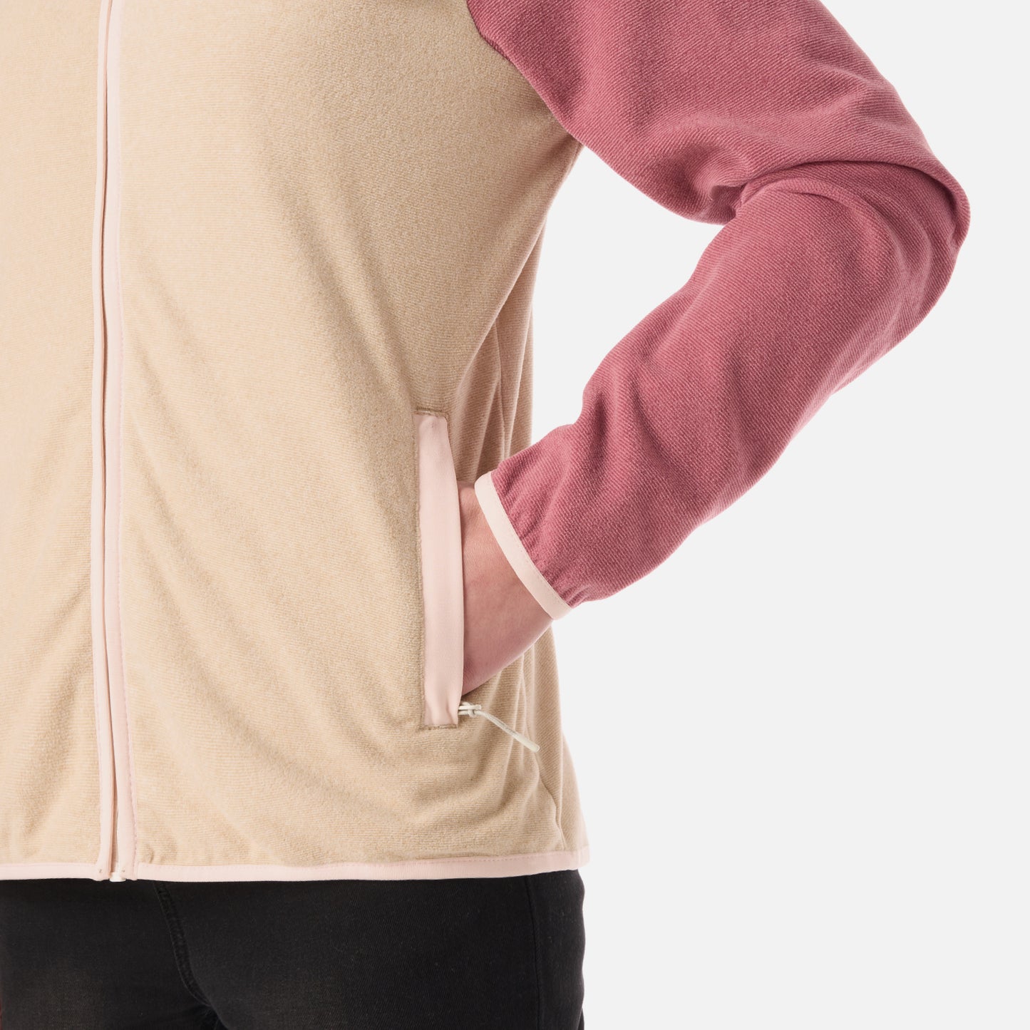 Polar Mujer Fireplace Full Zip Hoody Sweatshirt Rosa Oscuro Lippi